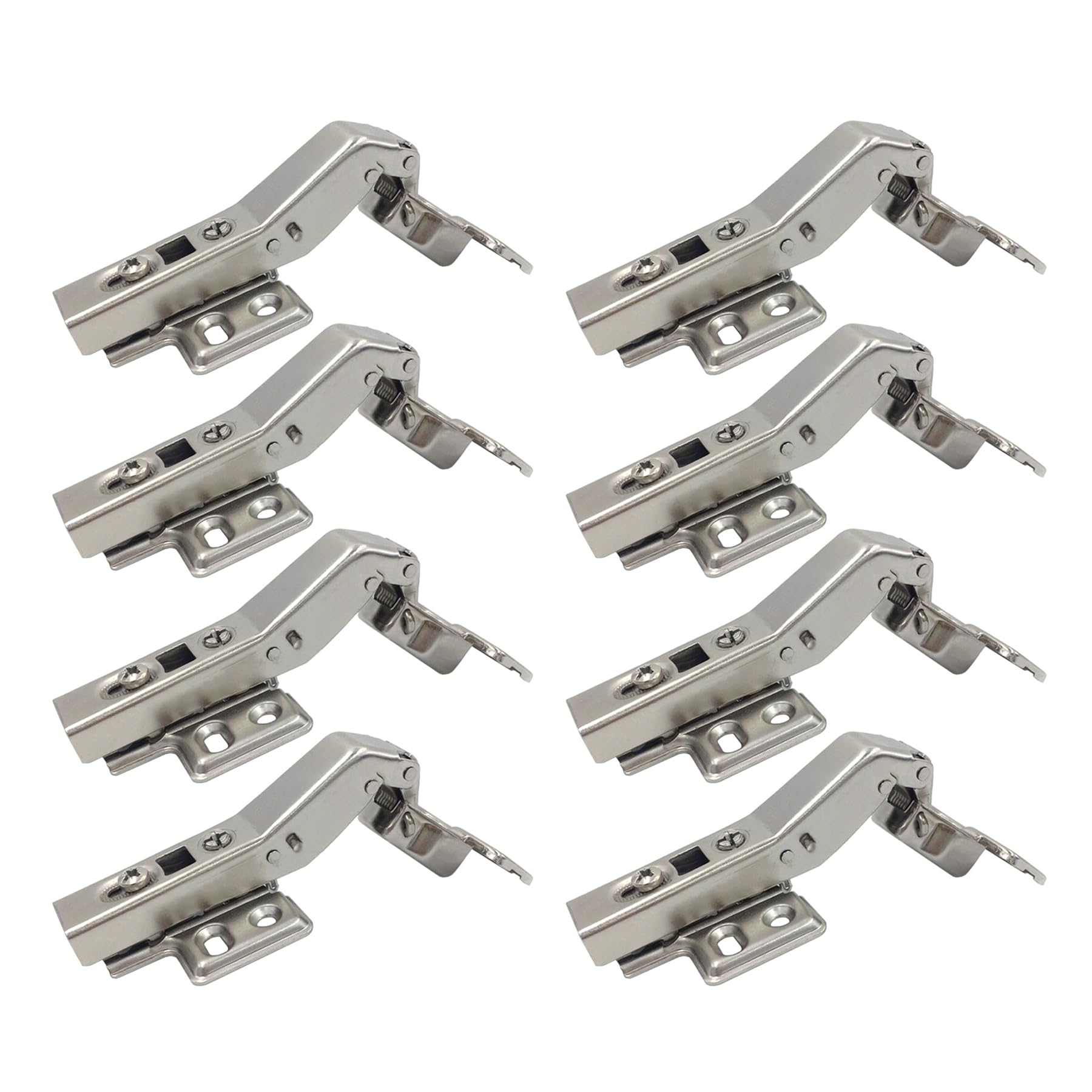 LIKERAINY 45° Hinge 35mm with Hydraulic Damper for Corner Cupboard Folding Door Soft Close, Stainless Steel, Nickel-Plated