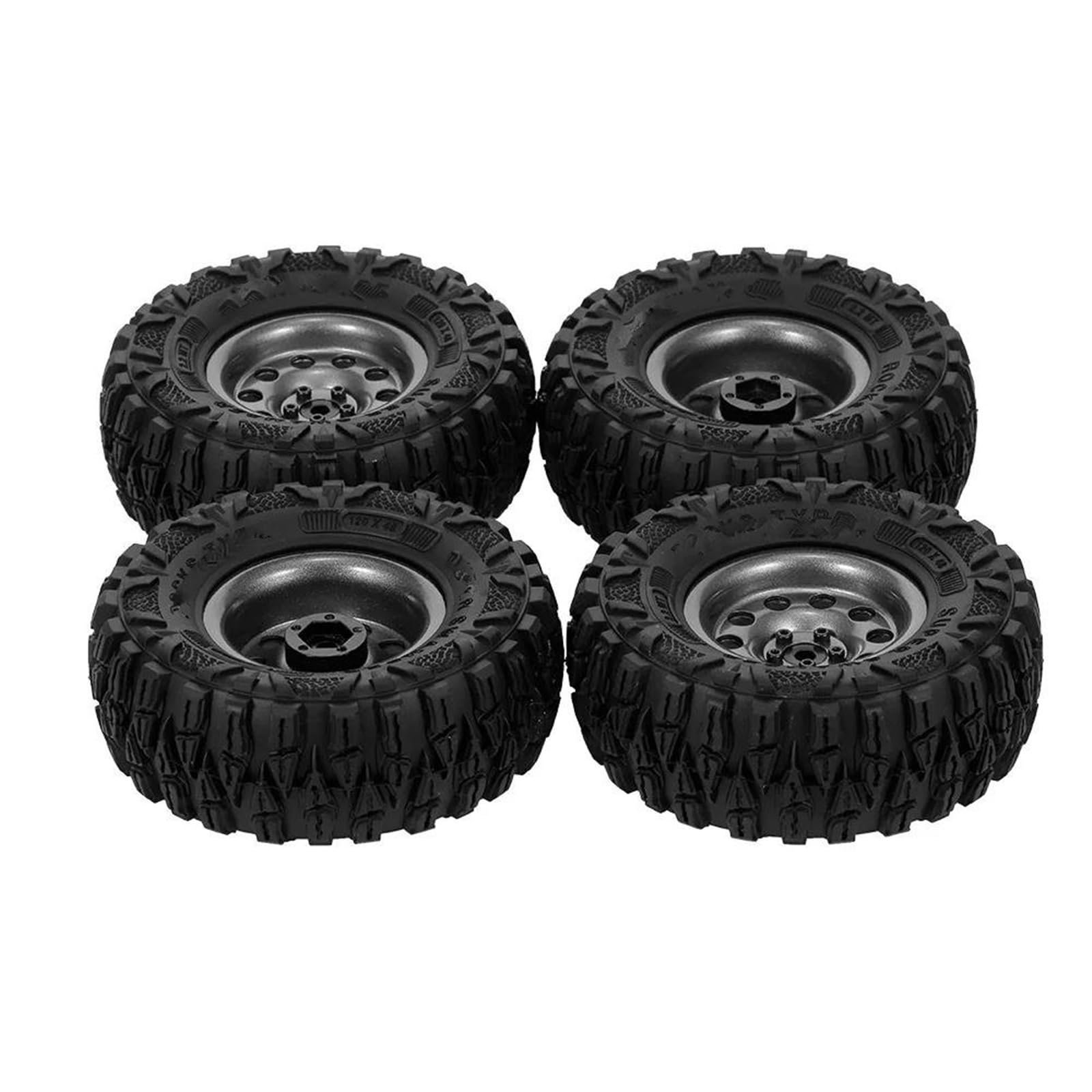 RC Ruote Gomma Compatibile Con SCX10 TRX-4 Per HSP Per RGT RR10 Per Traxxas Per Axial 4 Pezzi 2. Pollici RC Car Wheel Tire Mozzo In Metallo 1/10
