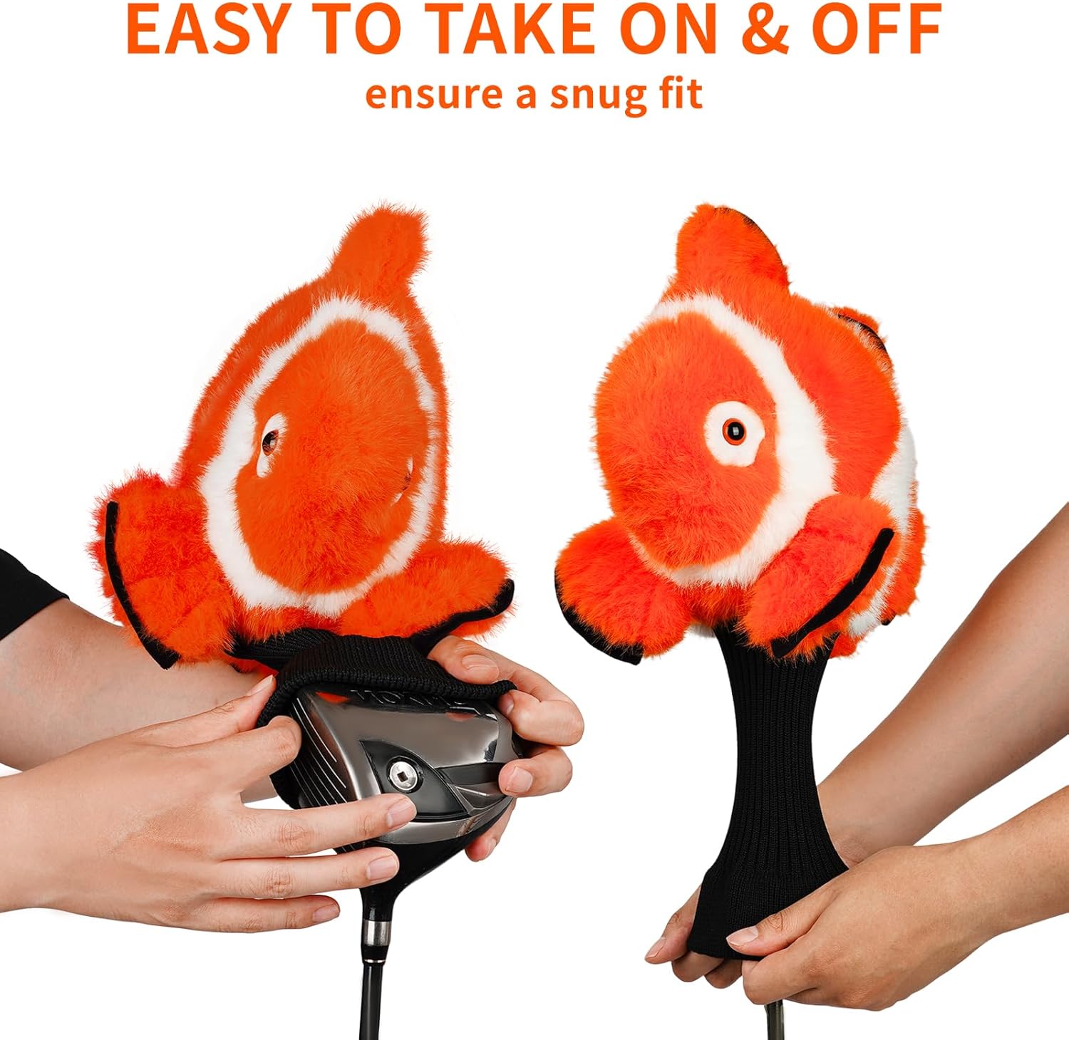 Golf Club Cover Driver Headcovers Funny Plush Animals Golf Headcover Driver Head Cover fits up to 460cc Driver Clube Head Golf Gift for Men Women Who Love Golf Also for Kids