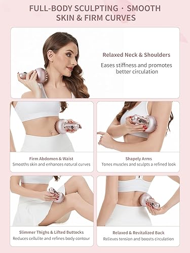 Miniatura 5 de Masajeador de drenaje linfático y herramienta de masaje anticelulitis, ayuda a reducir las estrías y la celulitis, para piernas, brazos y vientre,