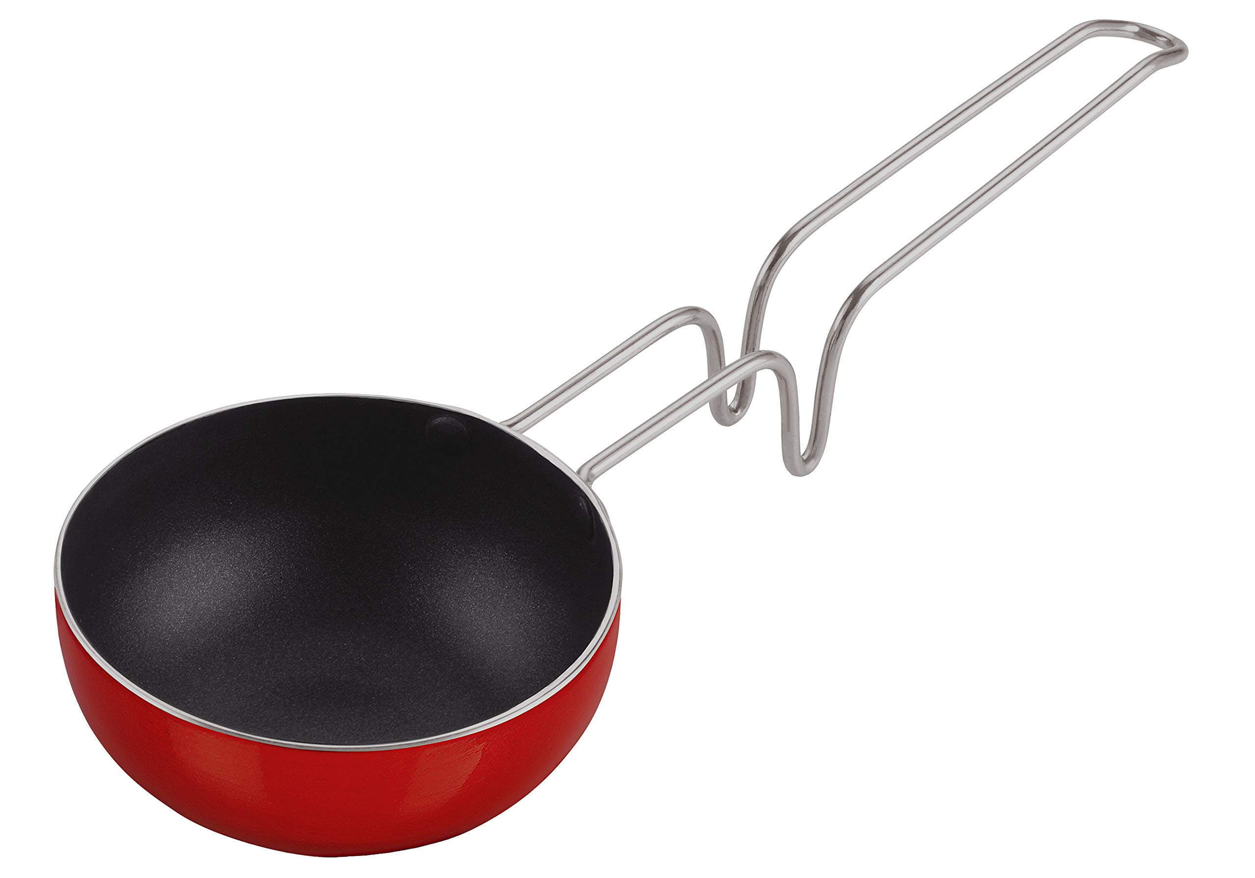 Nirlon Non-Stick Aluminium Tadka Vagariya/Tadka Pan -11cm - RED[3_mm_VG]