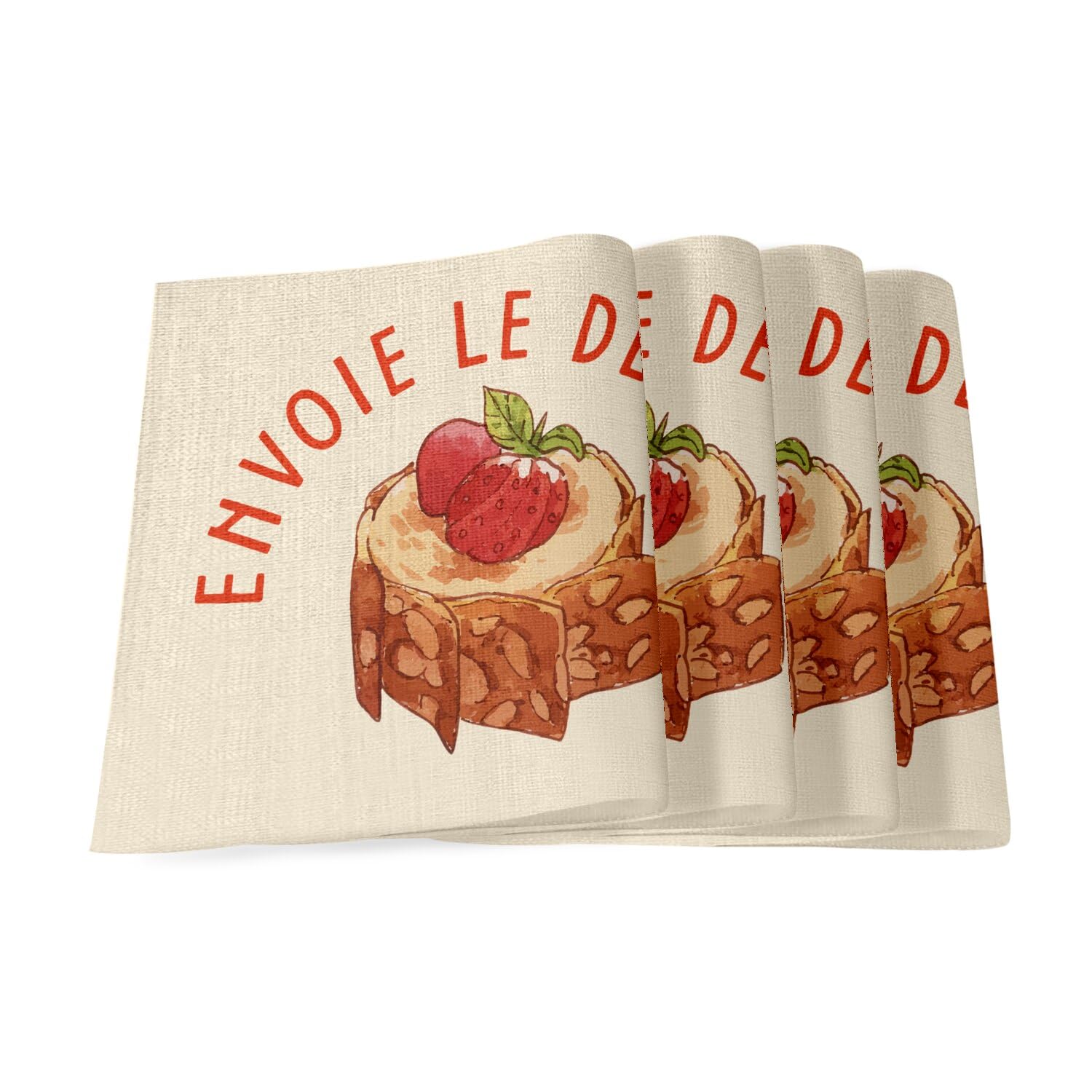 Sets de table en lin envoie le dessert pour le gouter en famille