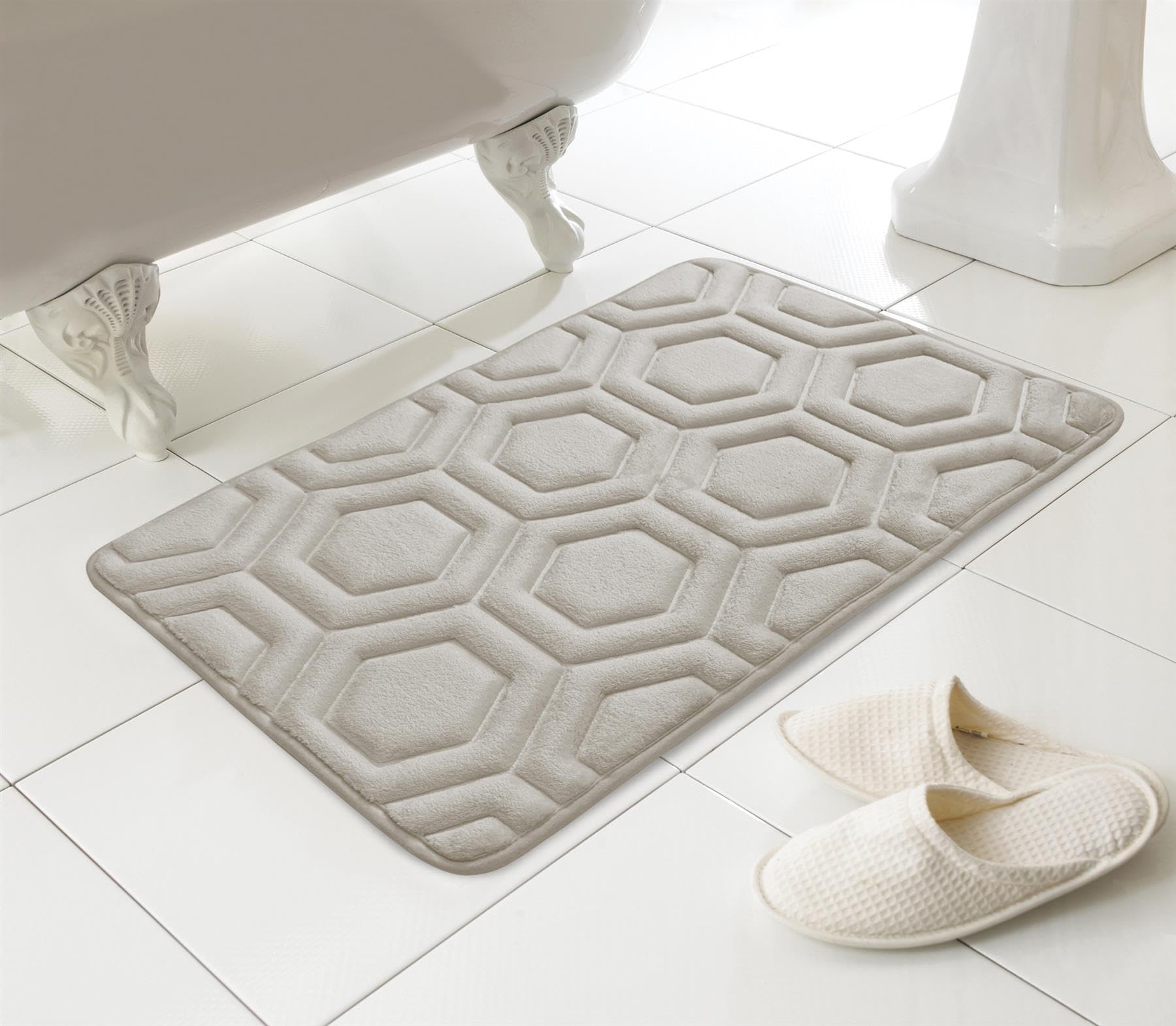 Rackhams Geo Design Natural Bath Mat - Natural
