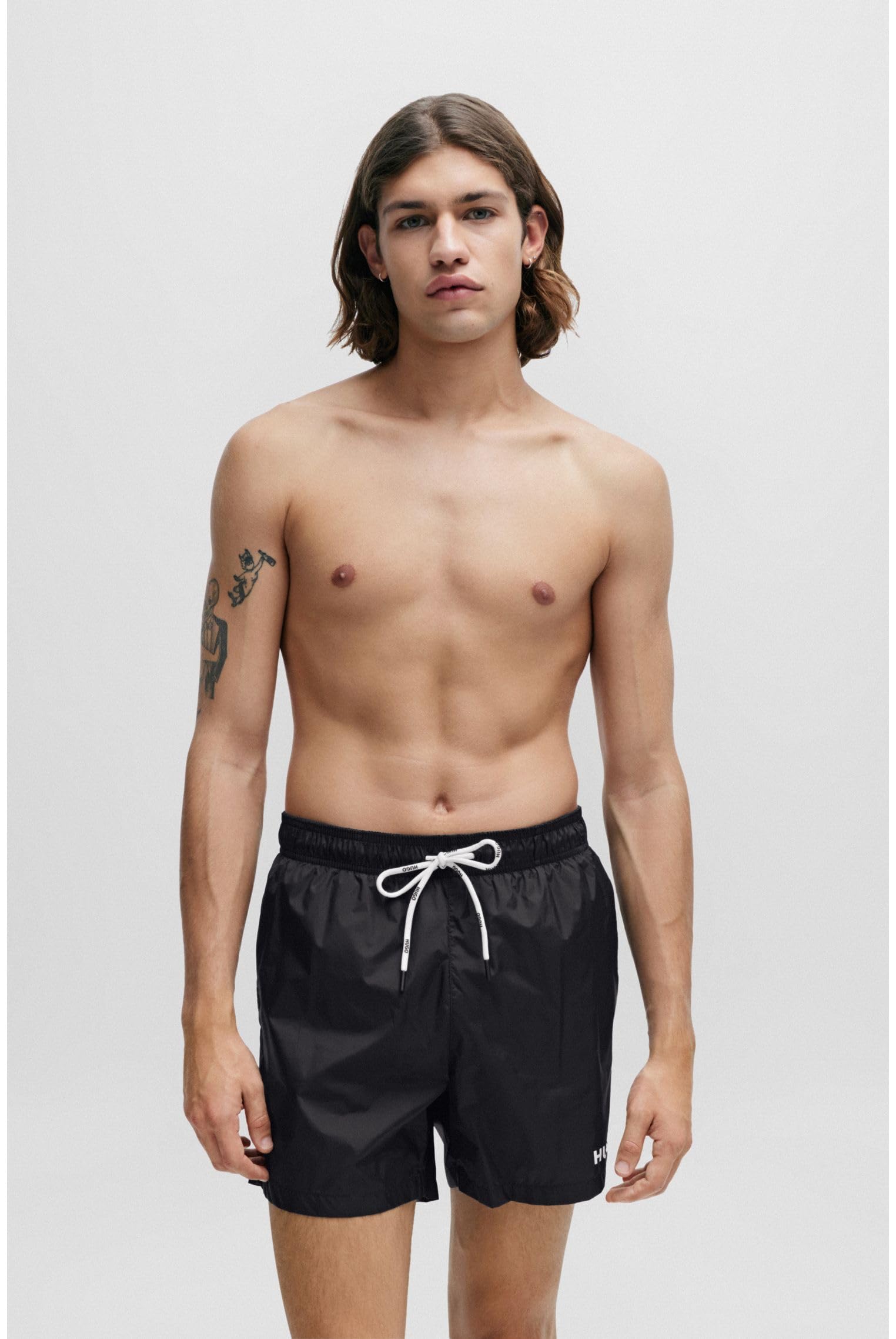 HUGO Short De Bain À Imprimé Logo Contrasté