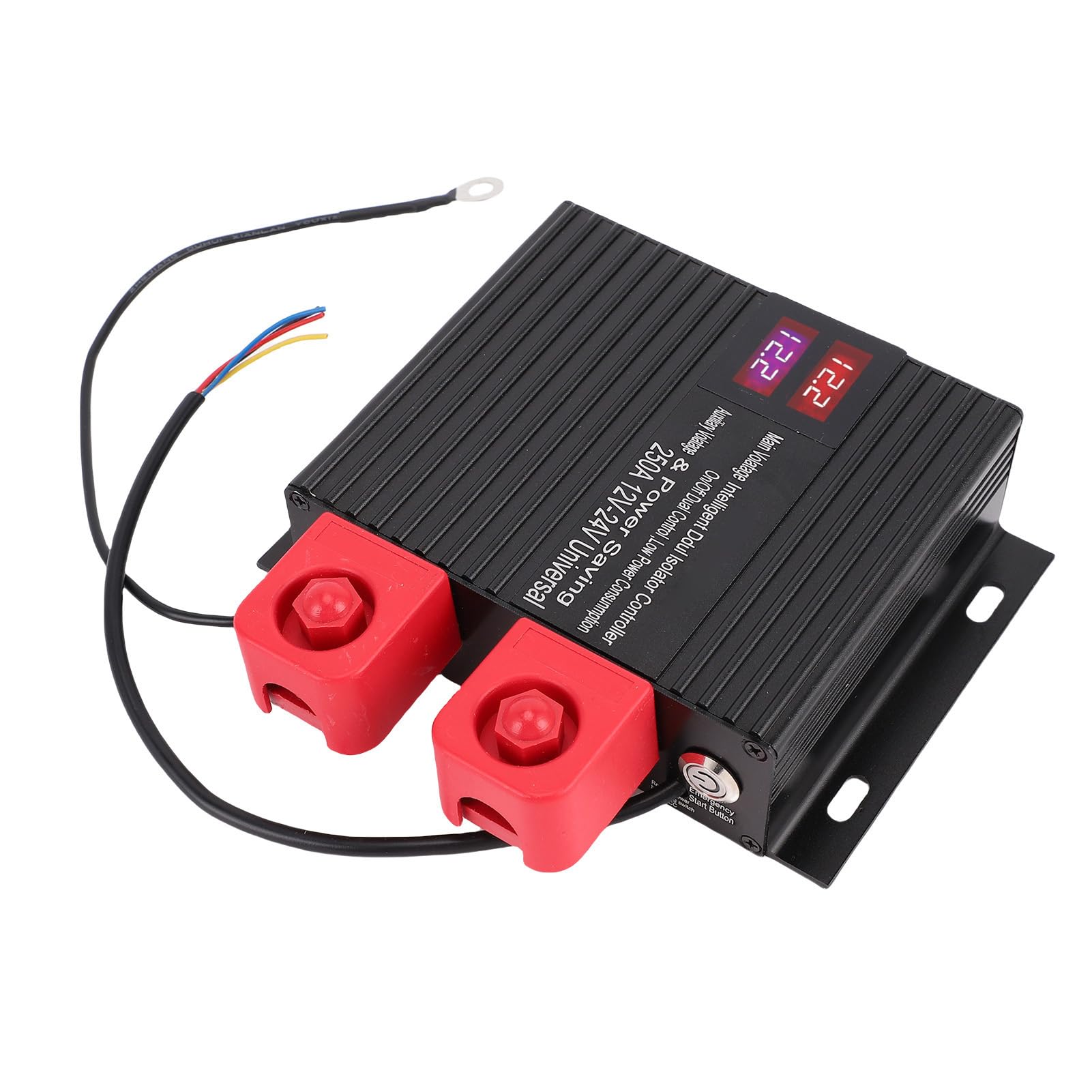 Tbest Inteligentny Izolator z podwójną baterią Uniwersalny Przekaźnik Wrażliwy na Napięcie do Pojazdu Kempingowego Marine RV UTV (250A)