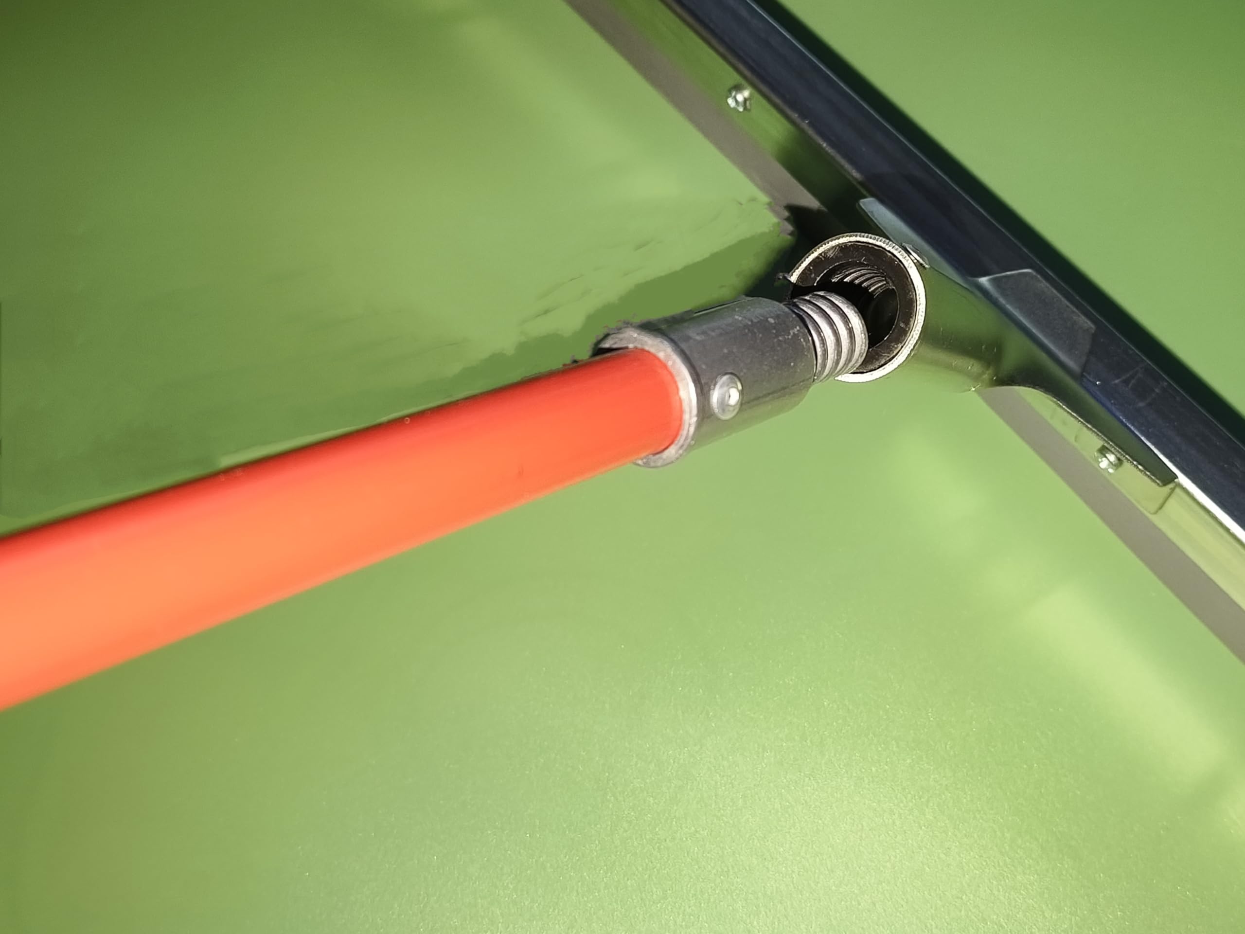 Escobilla de goma curvada de acero industrial de 36 pulgadas con adaptador de mango de rosca interior, poste de extensión de 78 pulgadas, cabeza de metal