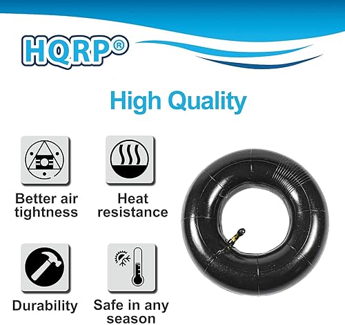 Miniatura 4 de HQRP Paquete de 2 tubos interiores de neumáticos de 4.103.50-4 pulgadas para camiones de mano, carros, carretillas, cortacésped, remolques, carros,