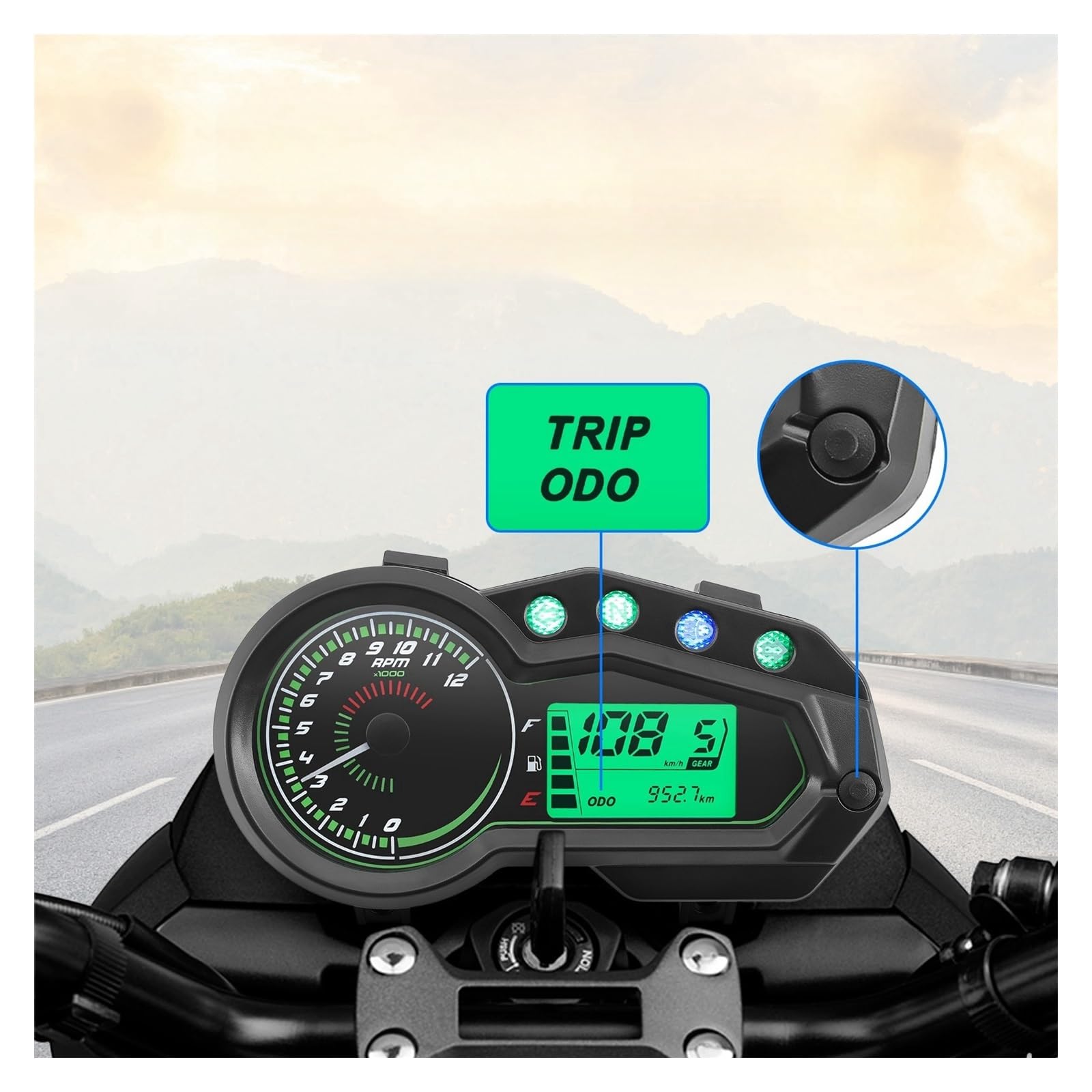 Digitale contagiri Per Italika 150z 150sz 170z 2014-2022 Moto Tachimetro Universale Multifunzione Accessori Strumento Digitale