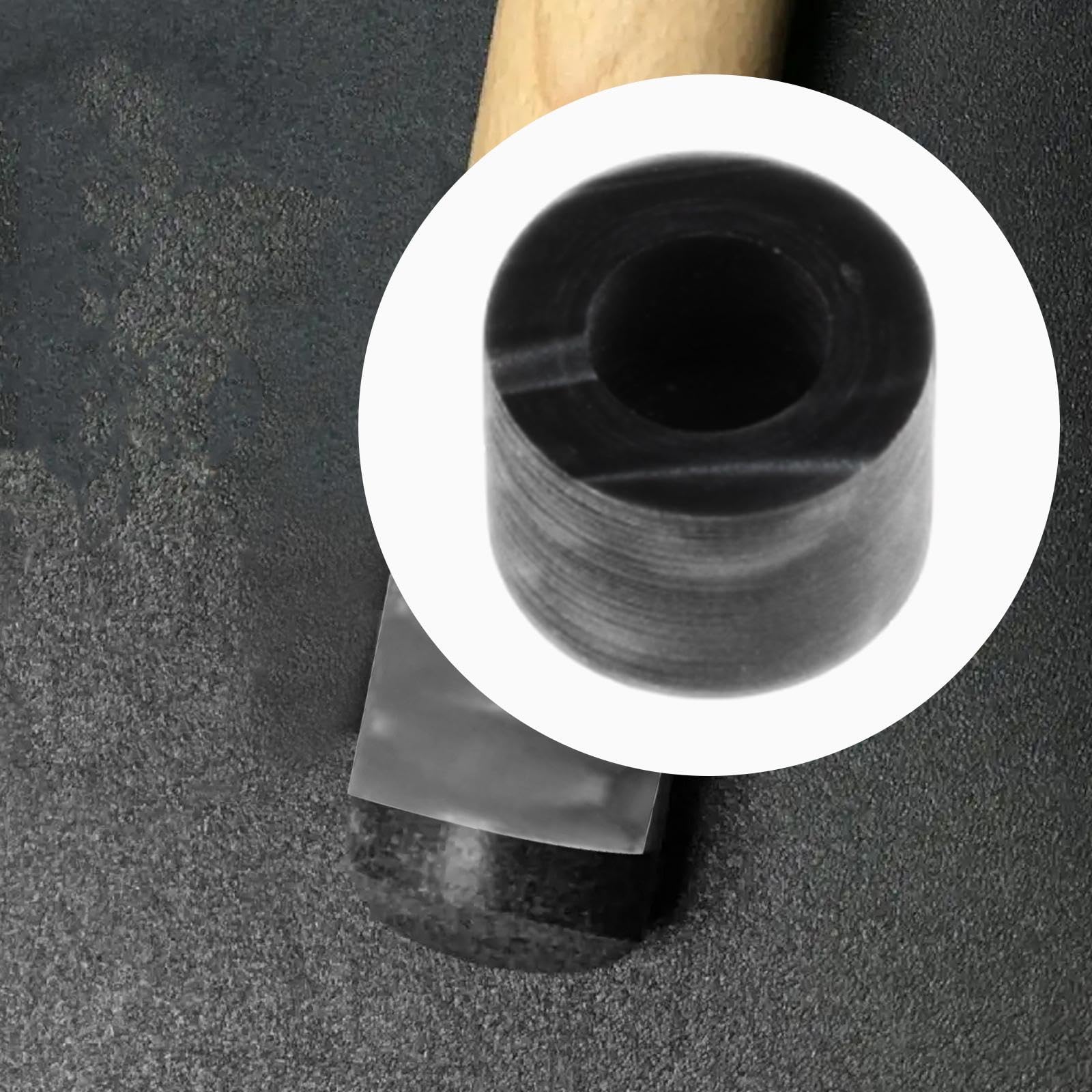 Menolana Billiard Cue Ferrule, Pool Cue Ferrule, Easy to Install Replacement Professional Pool Stick Tip, Repair Accessories, Black