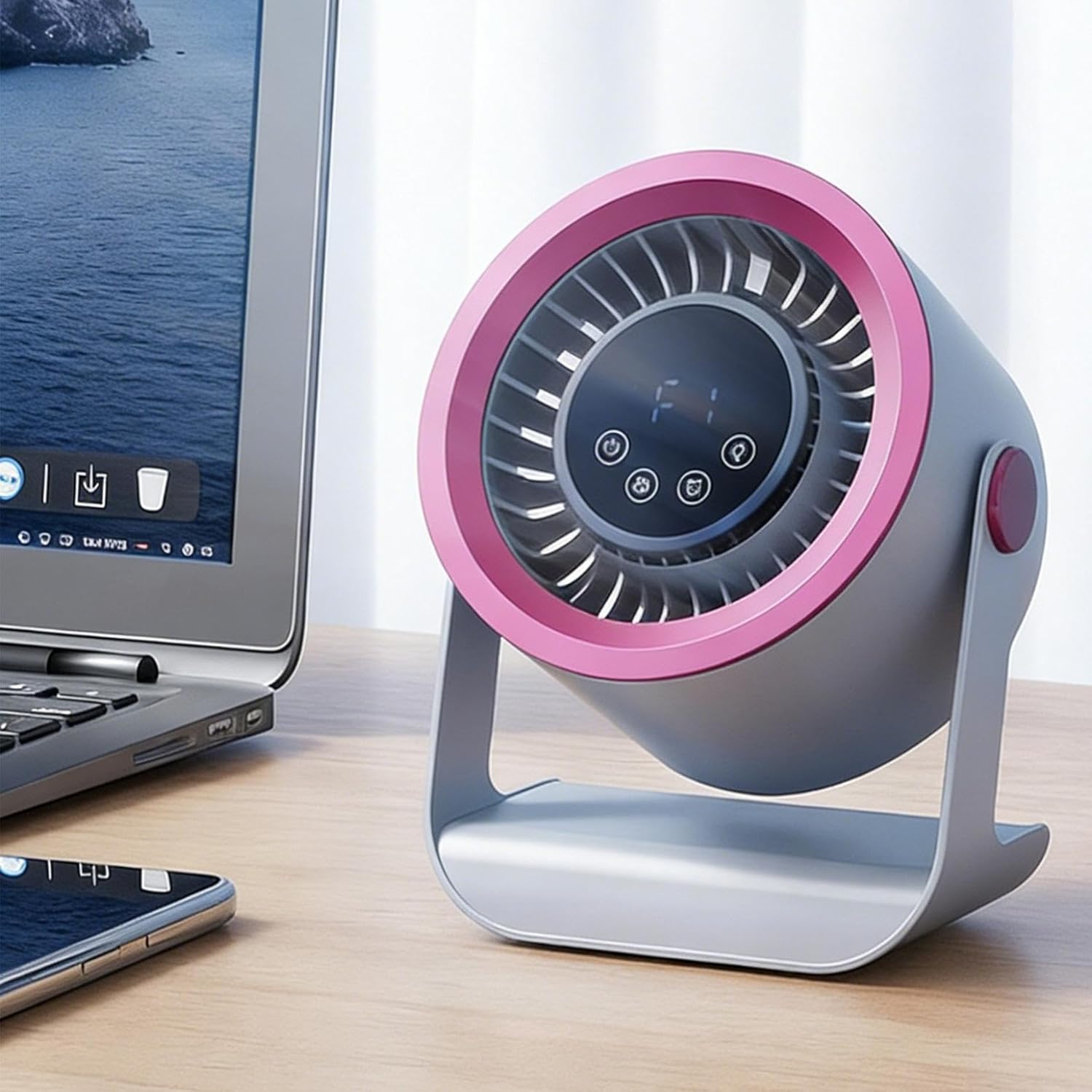 Small Fan, Desktop Fan, Rechargeable Small Desk Fan Quiet, Desk Fans, Usb Rechargeable Mini Circulation Fandesktop Cooling Fans For Bedroom Office Travel