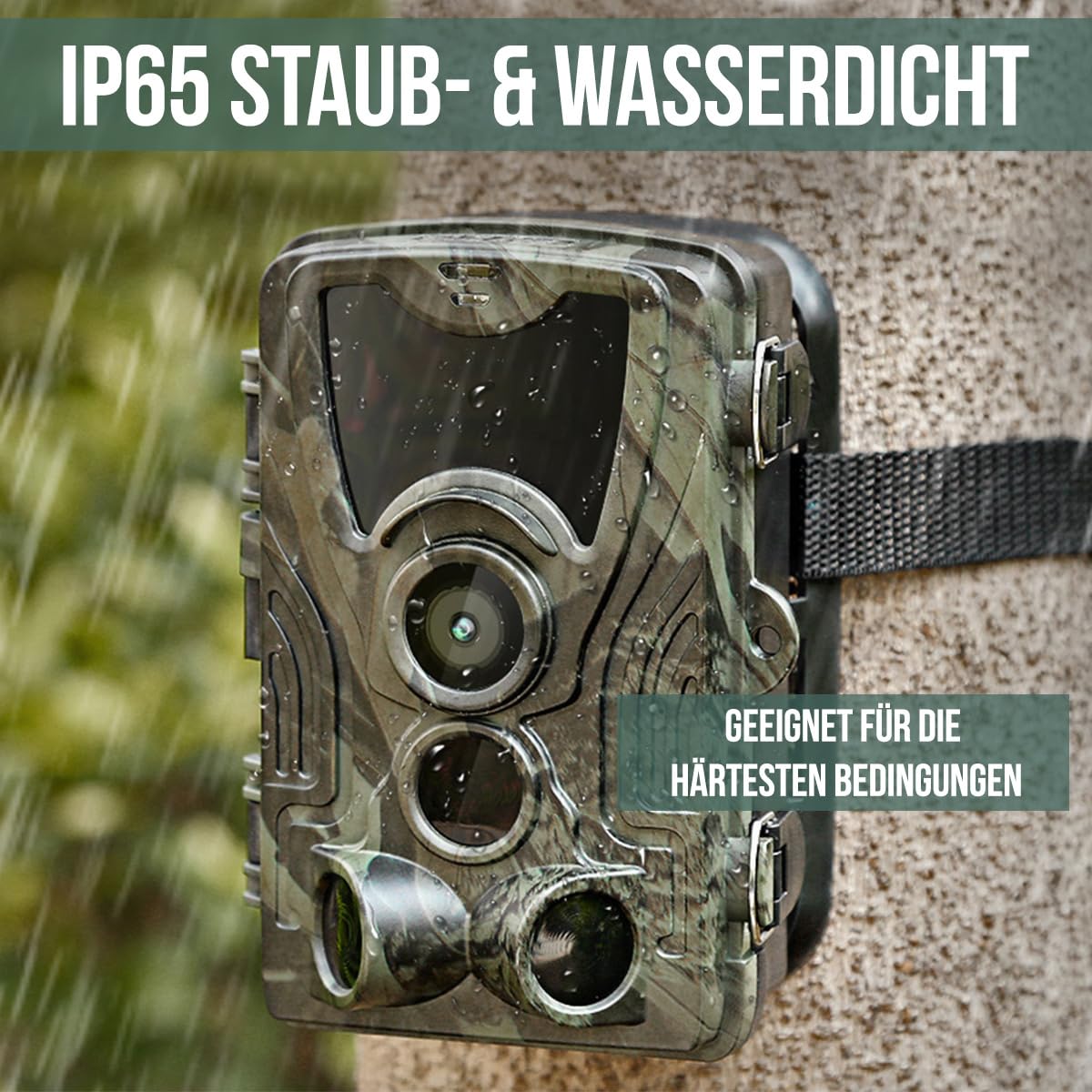 Strex Wildkamera mit Nachtsicht - 120 MP 4K Ultra HD - Wasserdicht - Inkl. 32 GB SD
