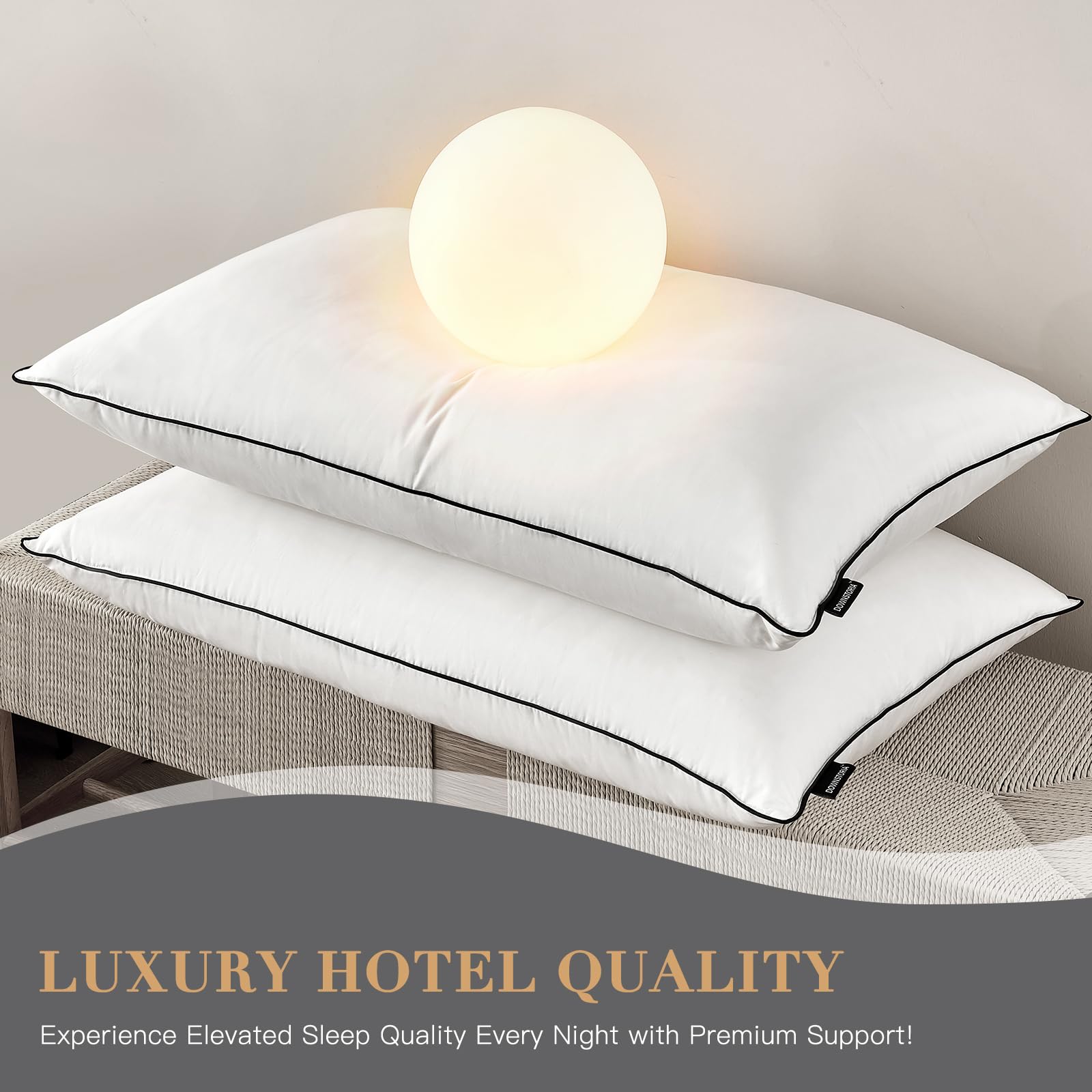 King Pillows Pack Downluxe Goose Feather And Down Pillows