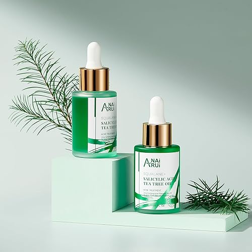 Miniatura 6 de ANAI RUI Aceite facial para acné, aceite de árbol de té con ácido salicílico, aceite de piel propensa al acné, alivia el acné, alivio del