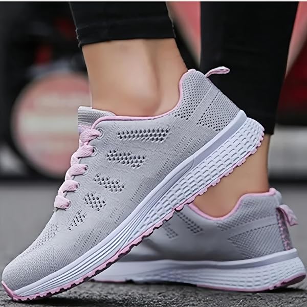 Scarpe da passeggio da donna, leggere e traspiranti, in rete, antiscivolo, comode, alla moda, per palestra, viaggi, lavoro e uso quotidiano - 1