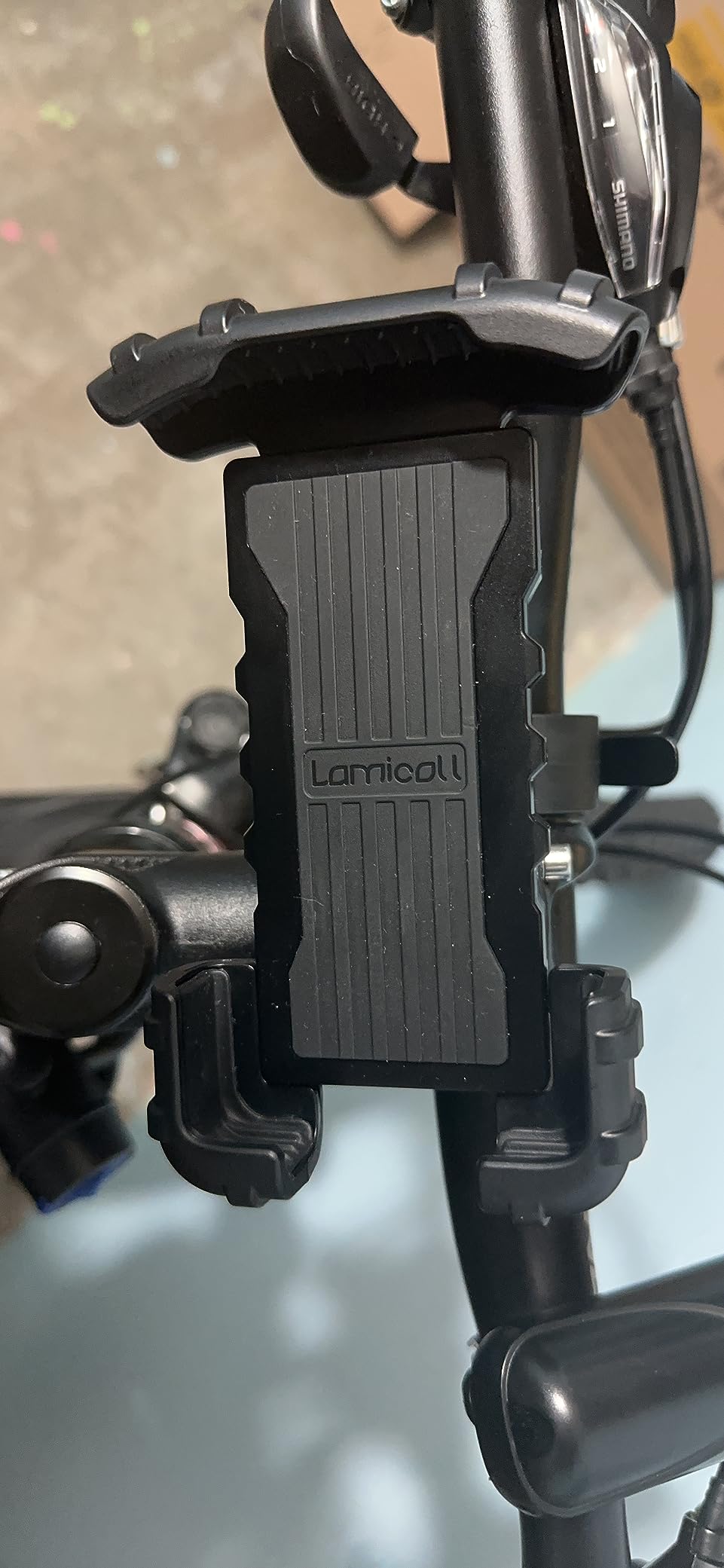 Lamicall Bike Phone Holder Motorcycle Mount - One-Hand Operation, Lockable | 360° Rotation Handlebar Clamp for 4.7-6.8" iPhone 17 Pro Max Air, Rubber Protect, Road Mountain Bike E-Bike Scooter Holder view 8