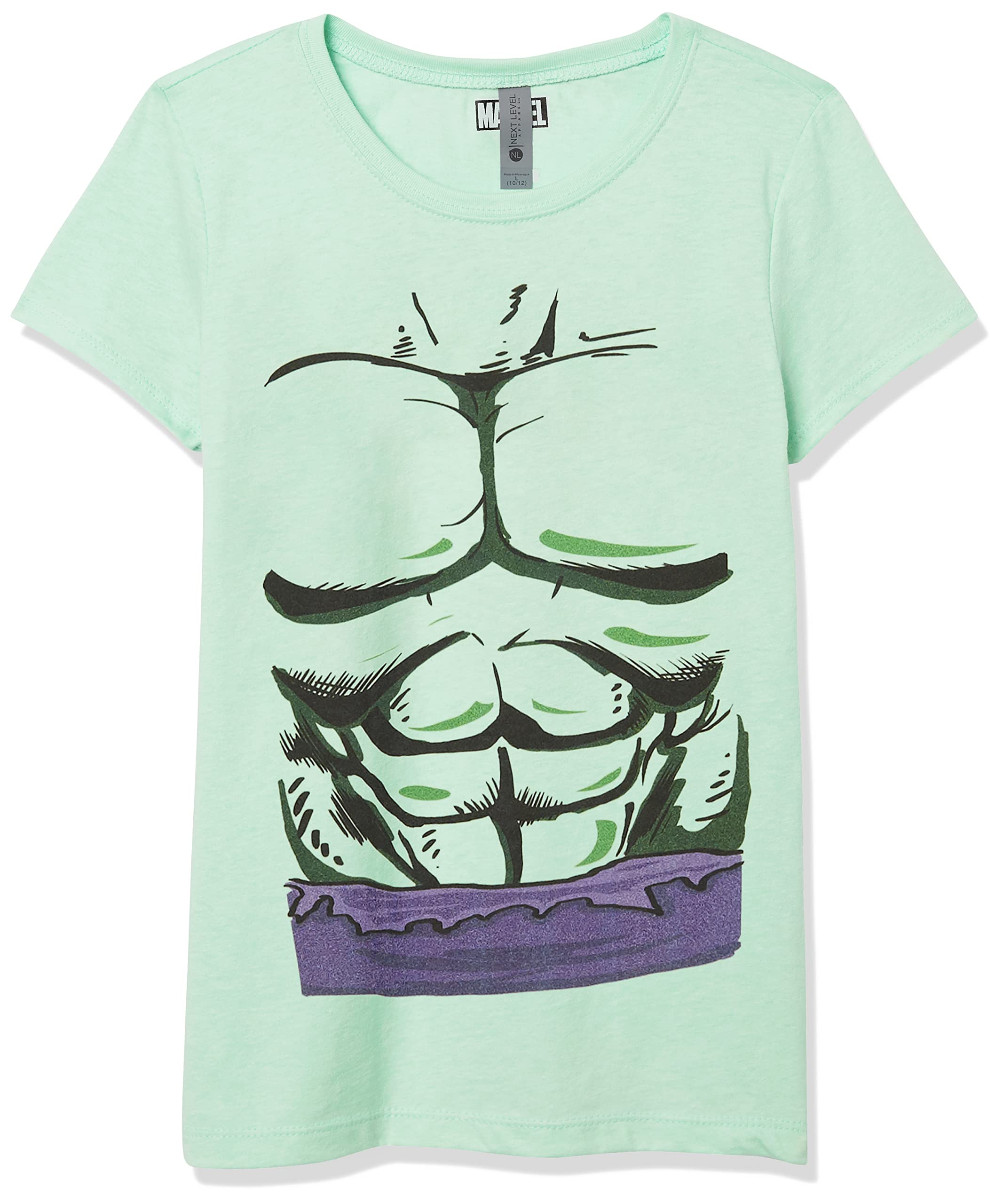 T-shirt Hulk Marvel fille avec imprimé graphique rétro classique