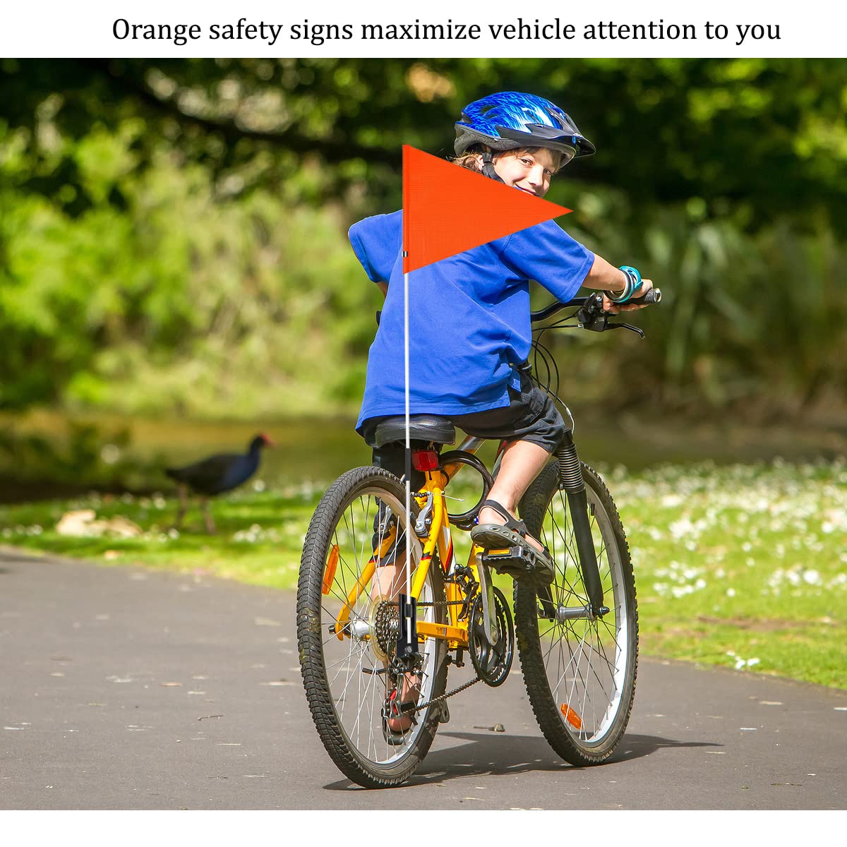 Lot De 5 Drapeaux De Sécurité Pour Vélo : Fanion En PVC