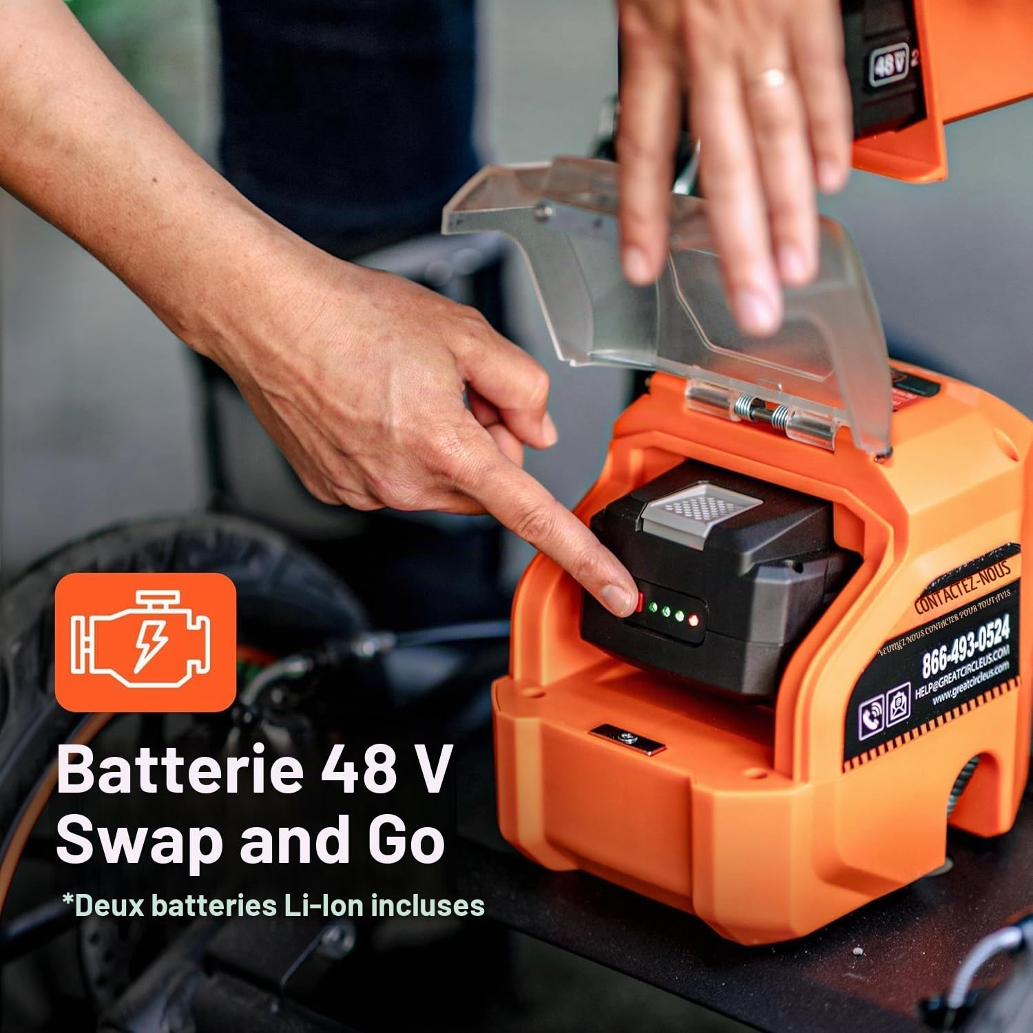 SuperHandy scooter de mobilité Explorer–4 Roues, Moteur Brushless de 500W, Batterie 48V, Capacité de 159 kg, Vitesse Maximale de 8 km/h, Cadre en Aluminium Légèrer [Brevet en attente]