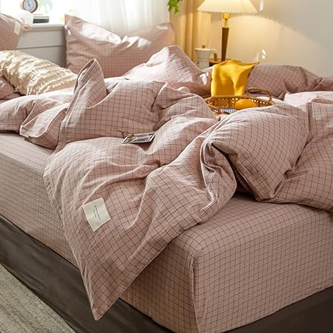 Amazon 布団カバー シングル 3点セット 掛け布団カバー 寝具カバーセット シンプル ベッドカバー ピローカバー 洋式 和式兼用 おしゃれ 純色 肌に優しい 寝具 ピンクd ベッド 洗濯機対応 ストライプ柄 北欧 チェック柄 出し入れしやすい A1 5 2mx ファスナー付き 通気