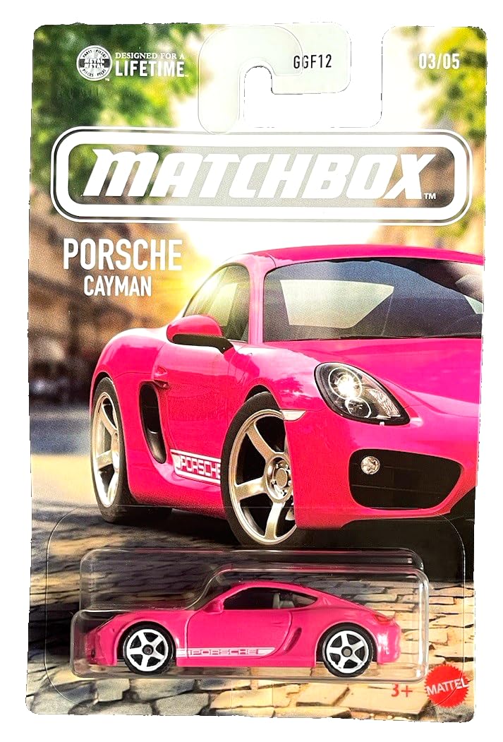 Matchbox Porsche Cayman S 3/5 European Series 2026 1:64 Model Car Children's Toy Sports Car Collectible or for Playing Pink Purple JJR57