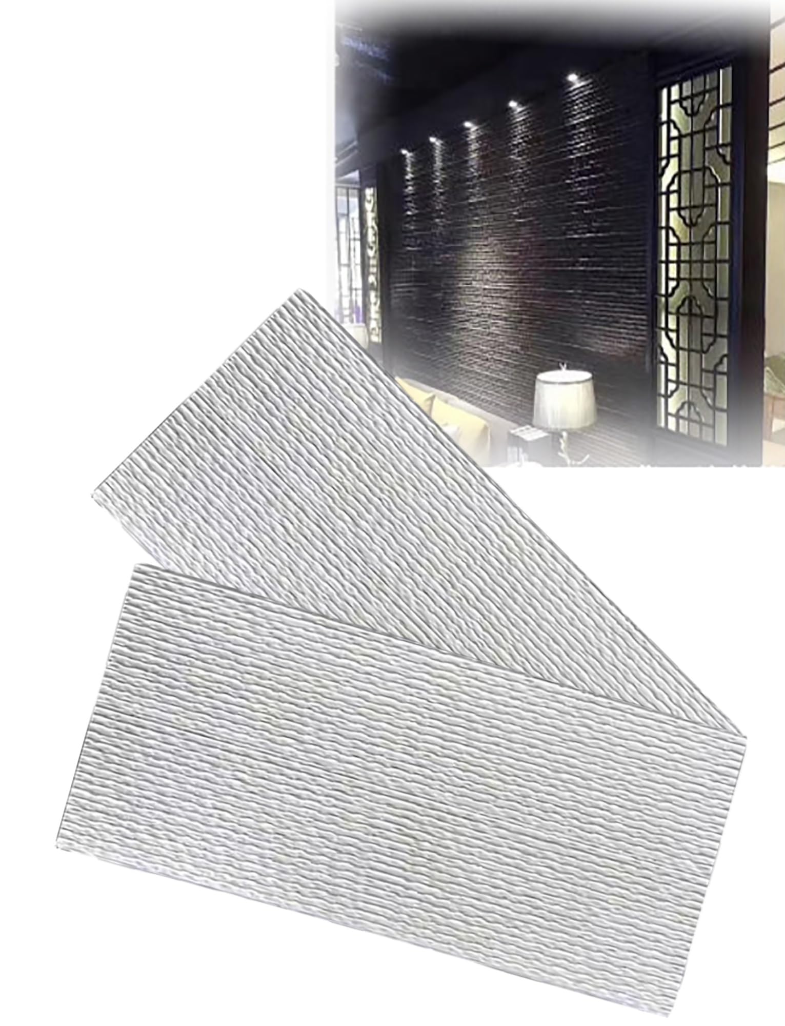 Paneles de Pared con Efecto Piedra, Paneles de Chapa de Piedra Artificial - Revestimiento de Pared Efecto Cascada Envejecida para Paredes de Madera y Tela, Color Crema, 47,3 x 23,6" / paquet