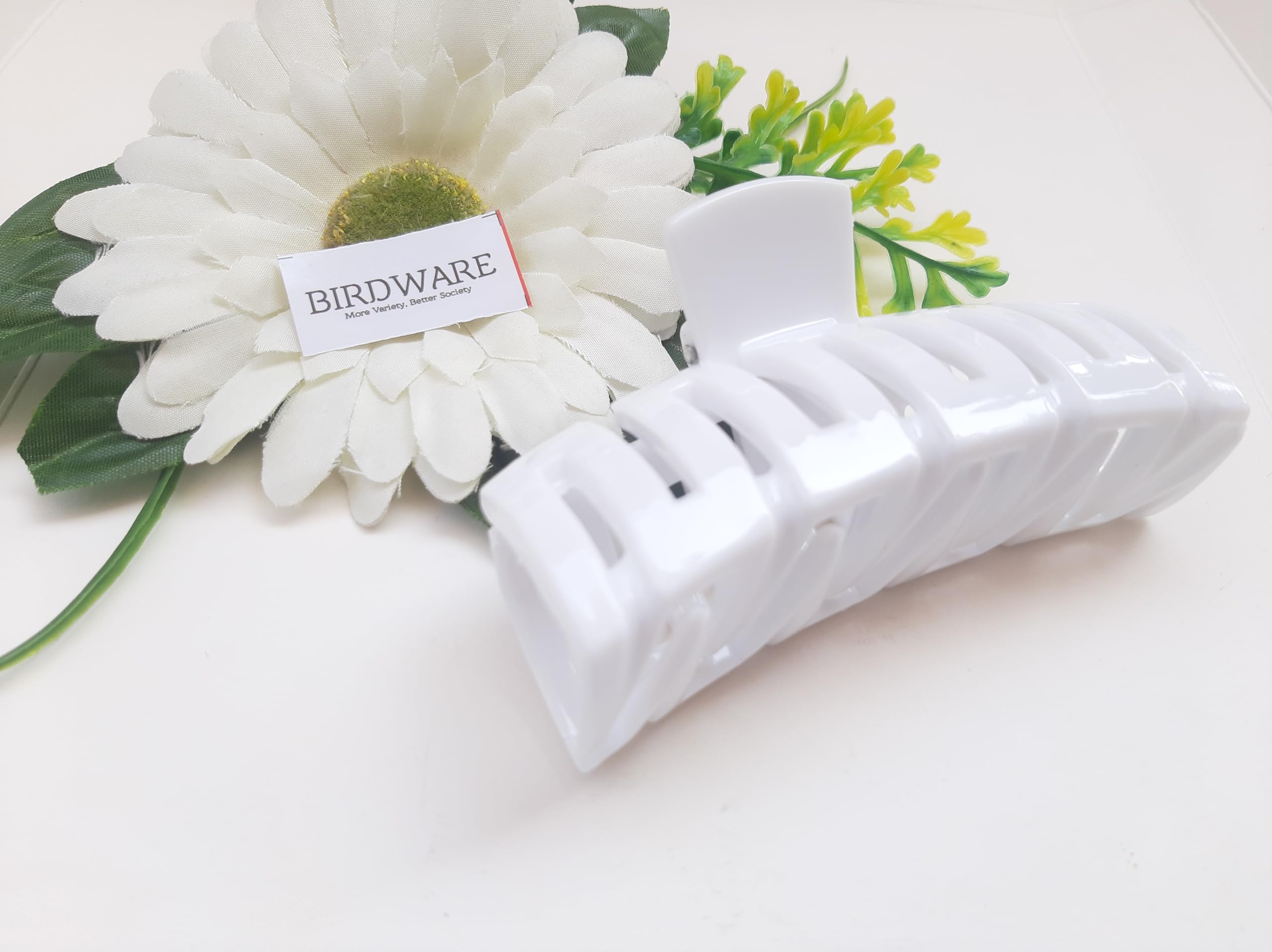 BIRDWARE big size Black Color Imported Rubber Acrylic Material Stone Butterfly hair Clips For Women | hair clutchers (Big, Shell.)