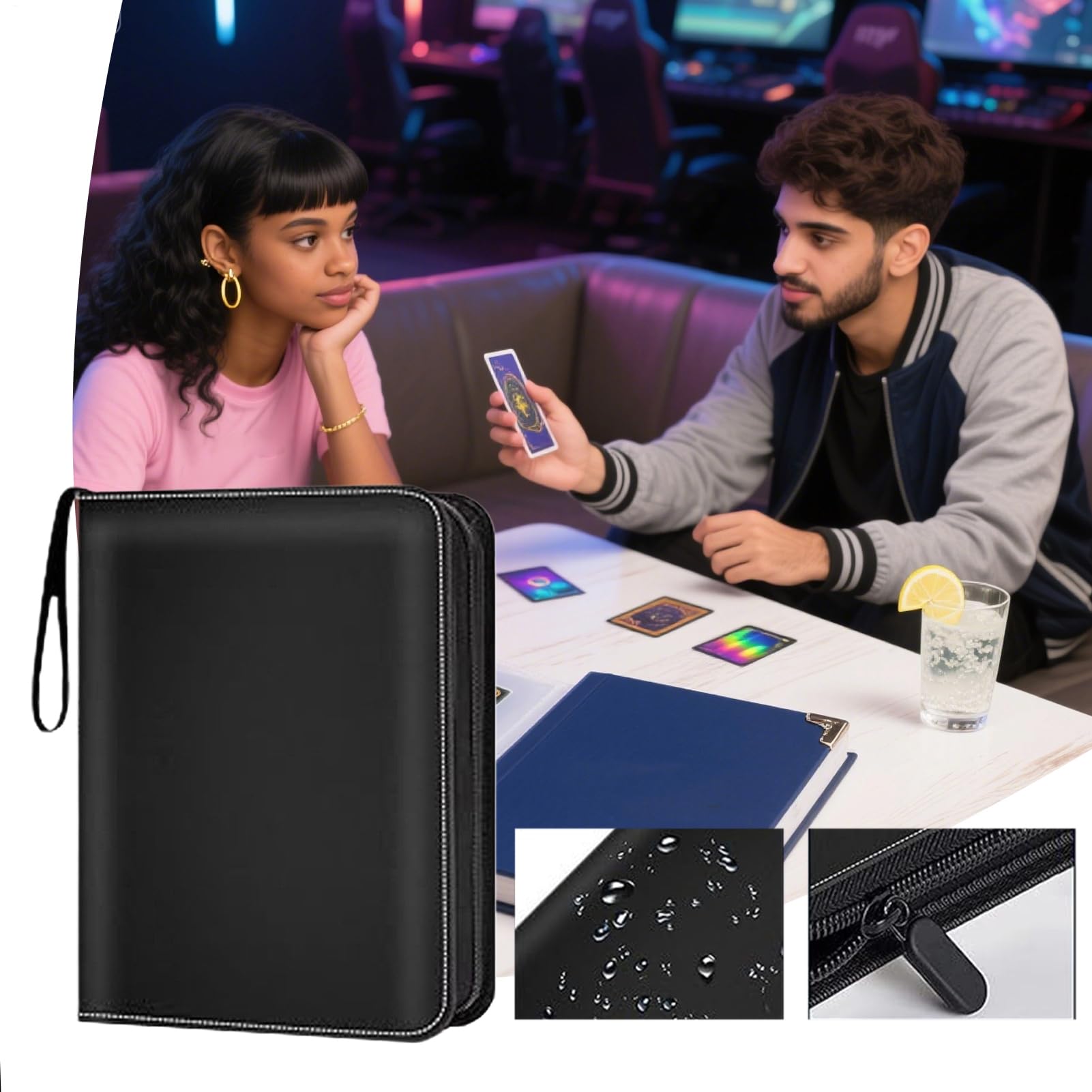Classeur Pour Cartes À Collectionner Porte-Photocards Collectionneur Avec | Porte-cartes de baseball avec 50 pochettes amovibles Organisateur Photocards À Collectionner Pour Football Et Je