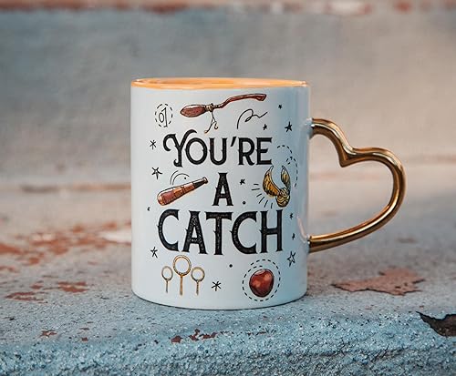 Miniatura 7 de Silver Buffalo Harry Potter Quite a Catch Quidditch - Taza de cerámica con mango metálico, 14 onzas