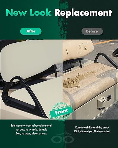 Miniatura 4 de SCITOO Conjunto de respaldo de asiento delantero para Club Car DS 2000.5-up carrito de golf, cojines de reemplazo de estilo de fábrica
