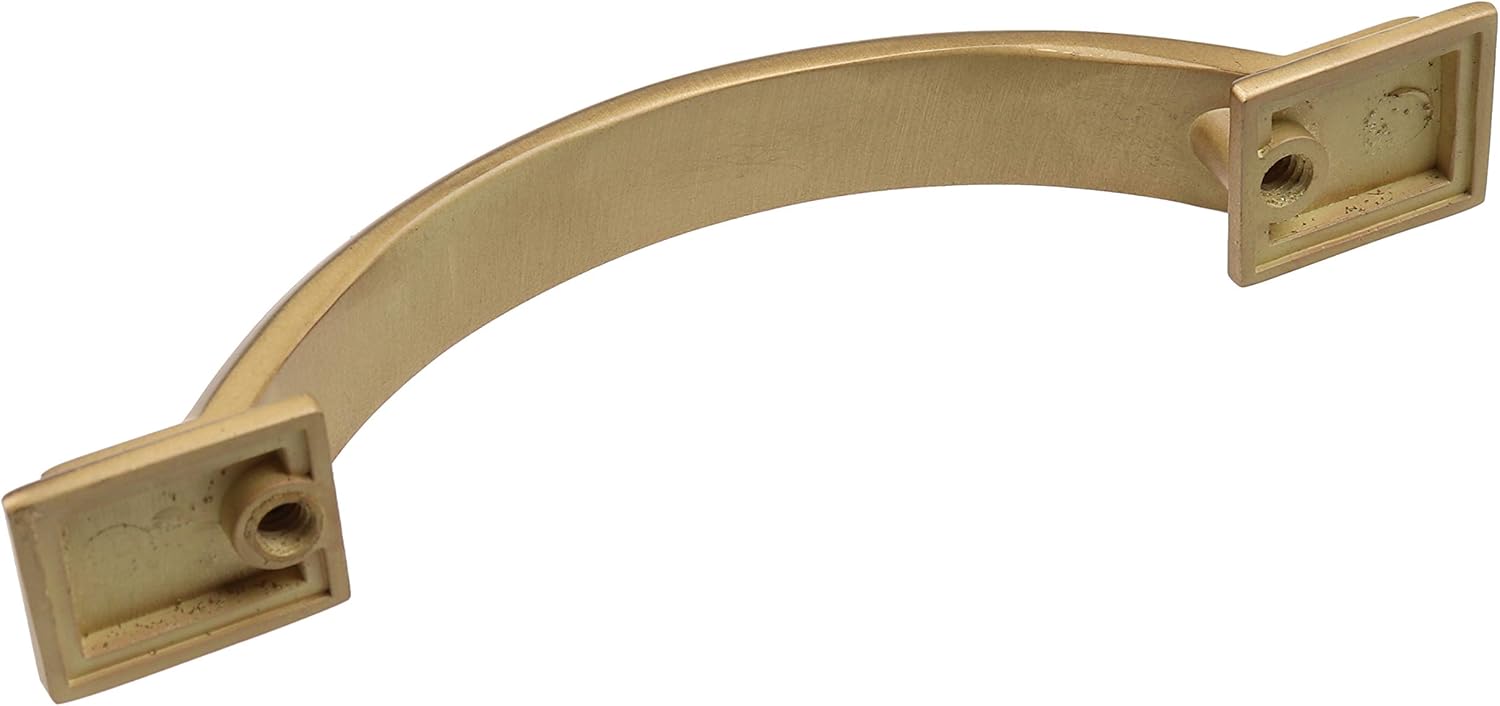 GlideRite 3-inch Hole Spacing Arched Cabinet Drawer Pulls, Pack of 10, Satin Gold, 4355-SG-10