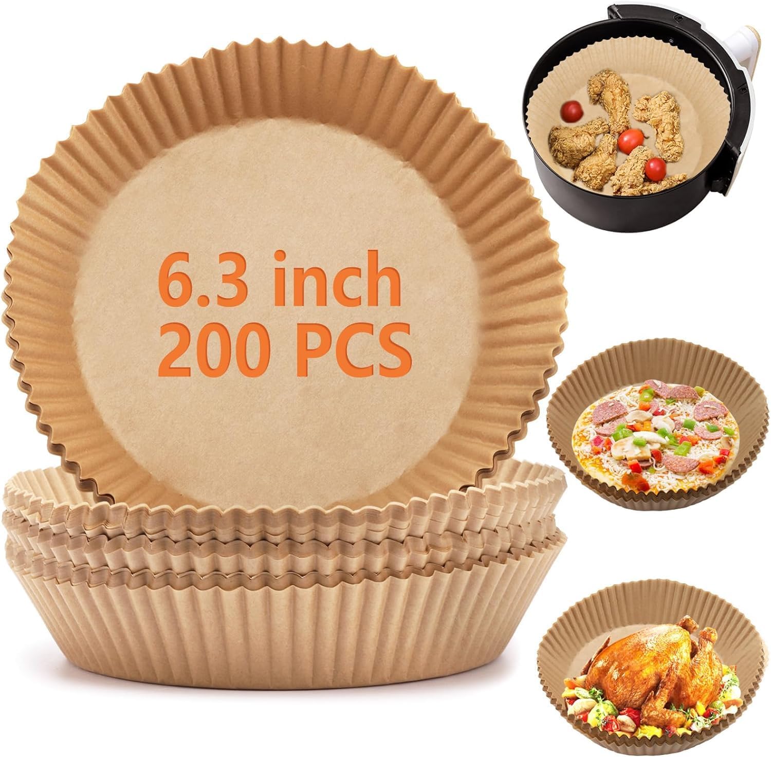 100pcs Papier Cuisson Air Fryer 20cm Friteuse à Air Papier Sulfurisé Air Fryer Disposable Paper 100pcs Papier Cuisson Air Fryer 20cm Friteuse à Air Papier Sulfurisé Air Fryer Disposable Paper