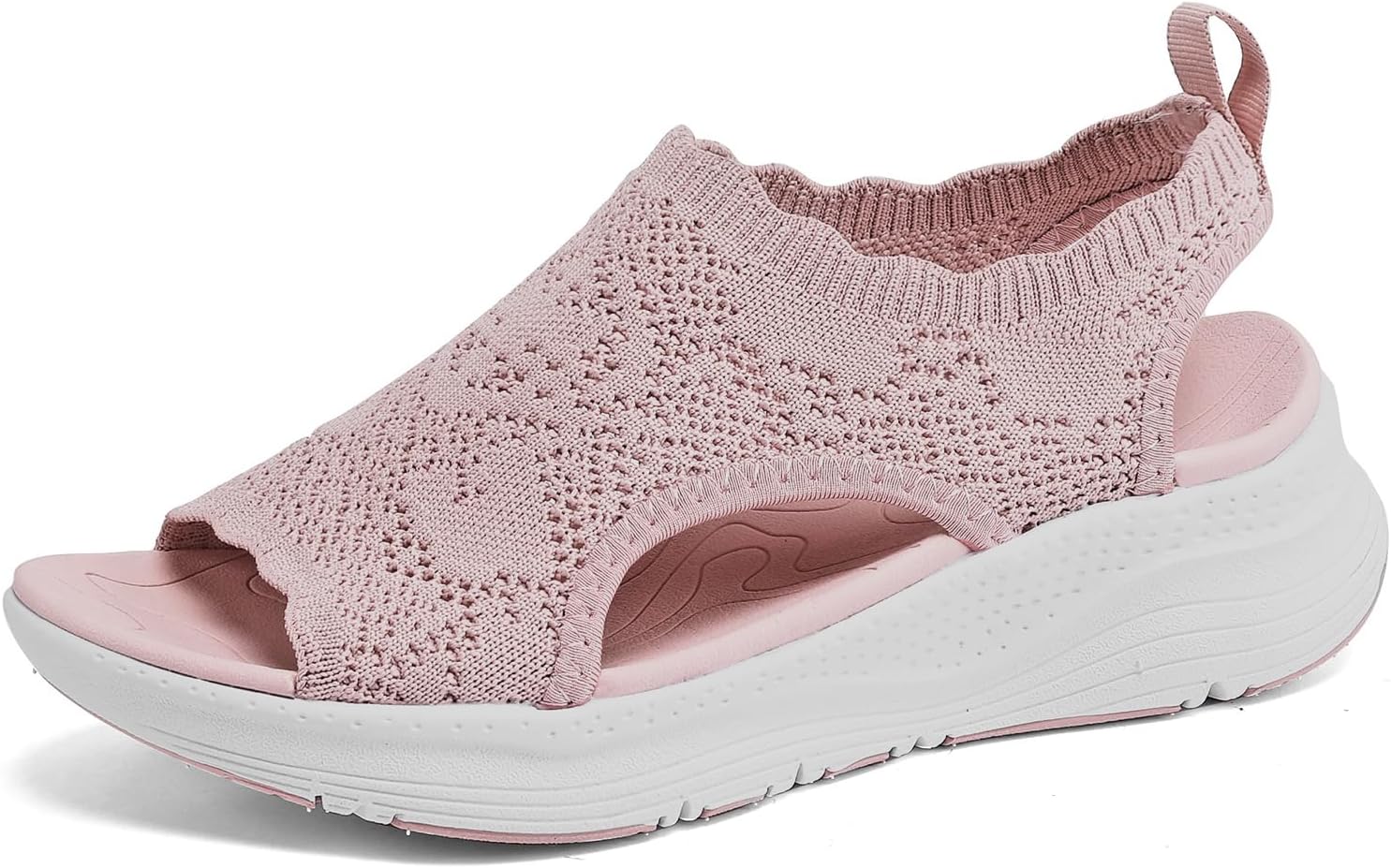 YESWIN Womens Orthopedic Walking Sandals Arch Support Comfort Slip-On Sport Sandals Open-Toe Athletic Sandals for Plantar Fasciitis Summer Beach Casual