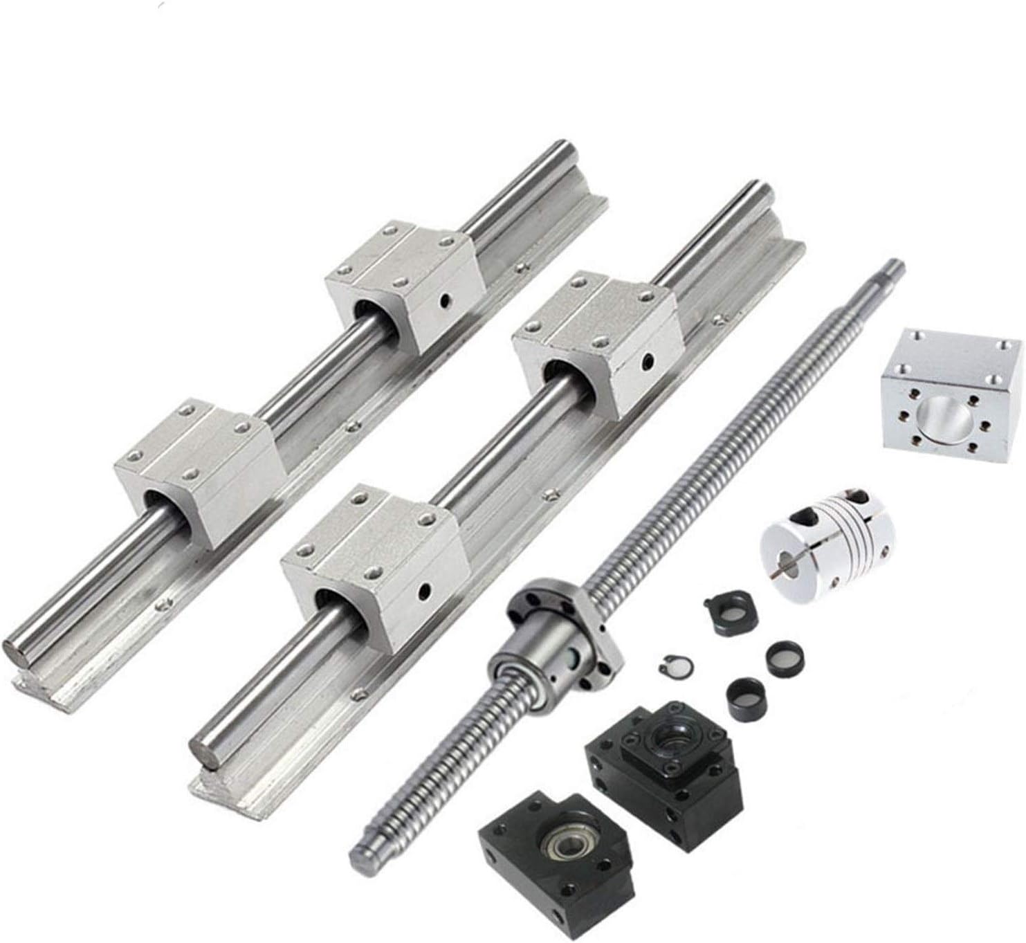 Professional Linear Rail 2pcs SBR16+4pc SBR16UU Block Bearing+SFU1204 Ball Screw End Machined+1204 Nut Housing+BKBF10 End Support+Coupler Set(Only 4 pcs SBR16UU)