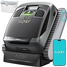 AIPER Scuba X1 Cordless Robotic Pool Cleaner, Upgraded Battery Life and Cross Pattern Smart Navigation, Horizontal Waterline Scrubbing, Ideal for Inground Pools up to 2,150 sq.ft