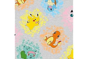 Robert Kaufman Pokemon Grey Pokemon Cotton Fabric