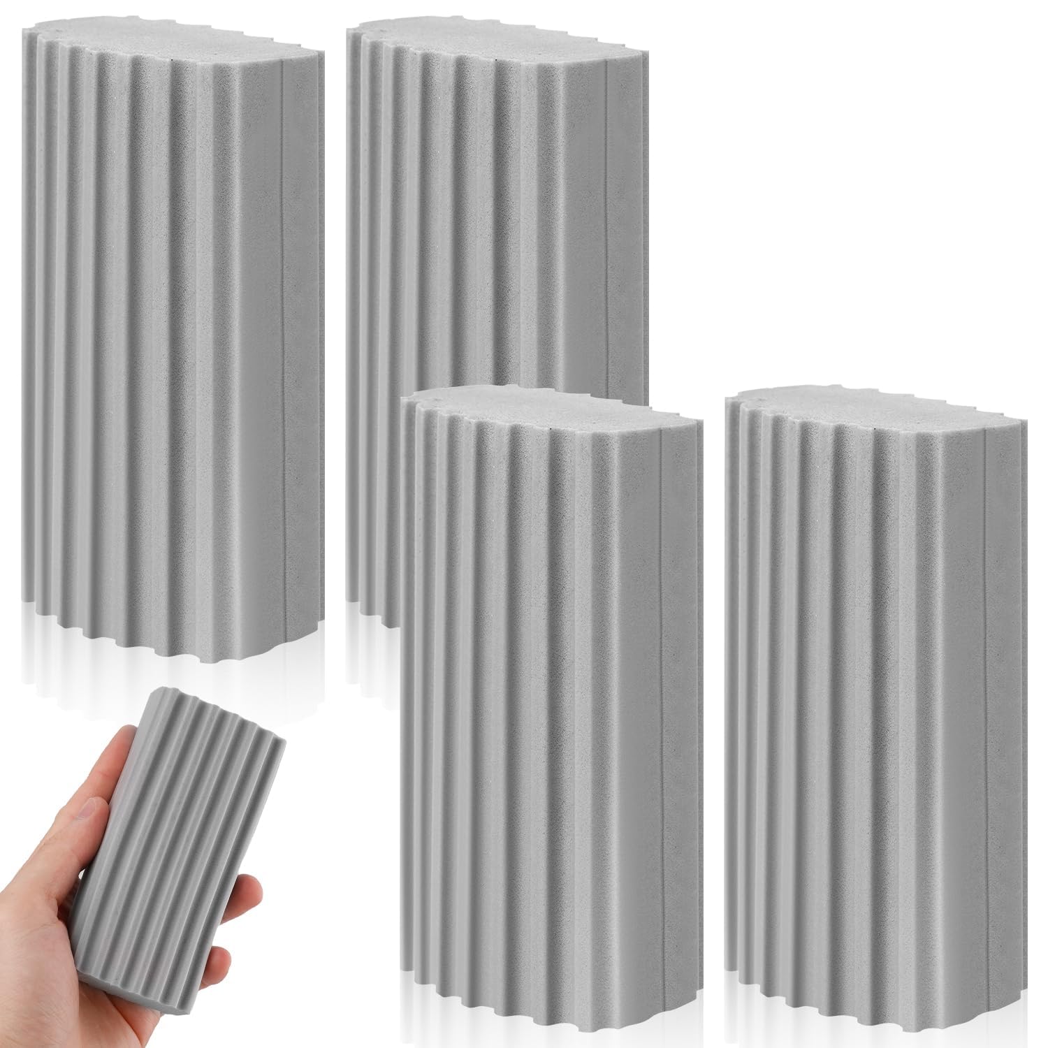 SILENCIO Dust Cleaning Sponge, Double-Sided Damp Clean Duster Sponge Duster Cleaning Tool Reusable Damp Duster Wet Duster Sponge for Home Room Kitchen Cleaning(4pcs) (B0CWH232SB) Amazon Price History, Amazon Price Tracker