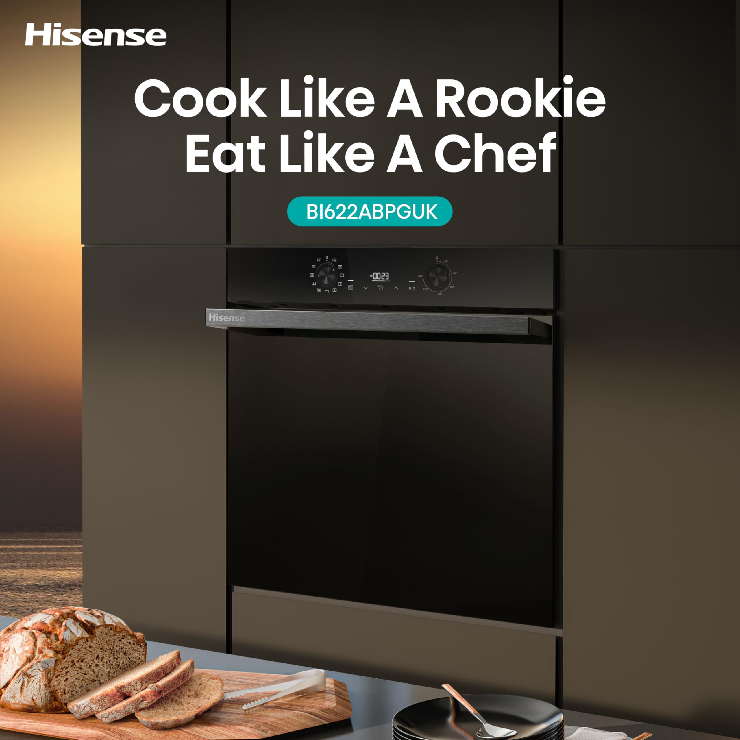 Hisense BI622ABPGUK - Built-in 77L Electric Single Oven - Stainless Steel with Even Bake, 300°C Pizza Mode, Frozen Food Mode, Steam Clean - A Rated, Extra Large — view 16