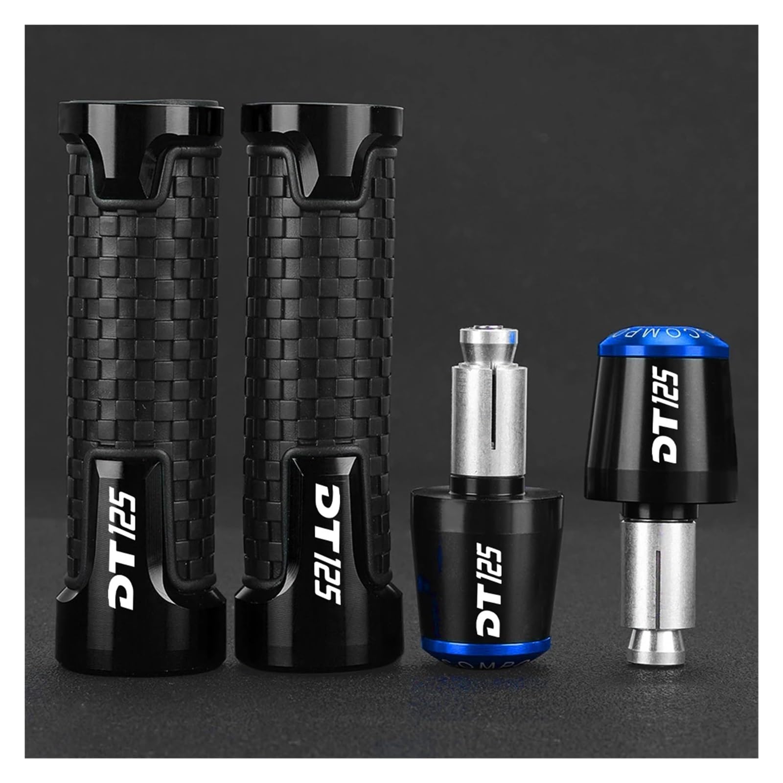 Manopole manubrio moto PER DT125 DT 125 1987-2006 2005 2004 2003 02 Mano Bar End Manubrio Sterzo Contrappeso Pugni Manopole Slider Moto(LL)