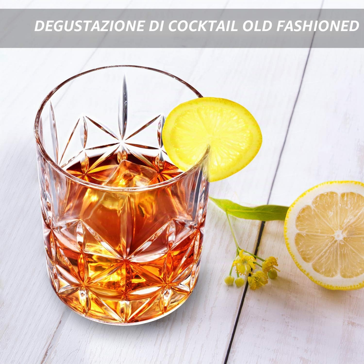 Bicchieri Whisky, 300ml Bicchiere Whisky Cristallo, Set Bicchier Whisky di 2, Bicchieri da Cocktail Bicchieri da Rum Liquore Regali per Lui, Uomo, Fratello, Papà, Compleanno