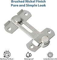 Vista 5 de Alise Pestillos de puerta abatible de 4 pulgadas, cerradura de puerta de seguridad para valla de madera de granero, puertas francesas correderas