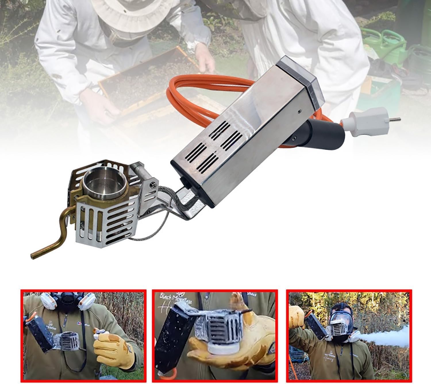 Vaporizzatore di acido ossalico for apicoltura, strumento portatile acari | Dispositivo portatile for la sublimazione dell'acido ossalico, attrezzature e forniture essenziali for la cura dell'alveare.