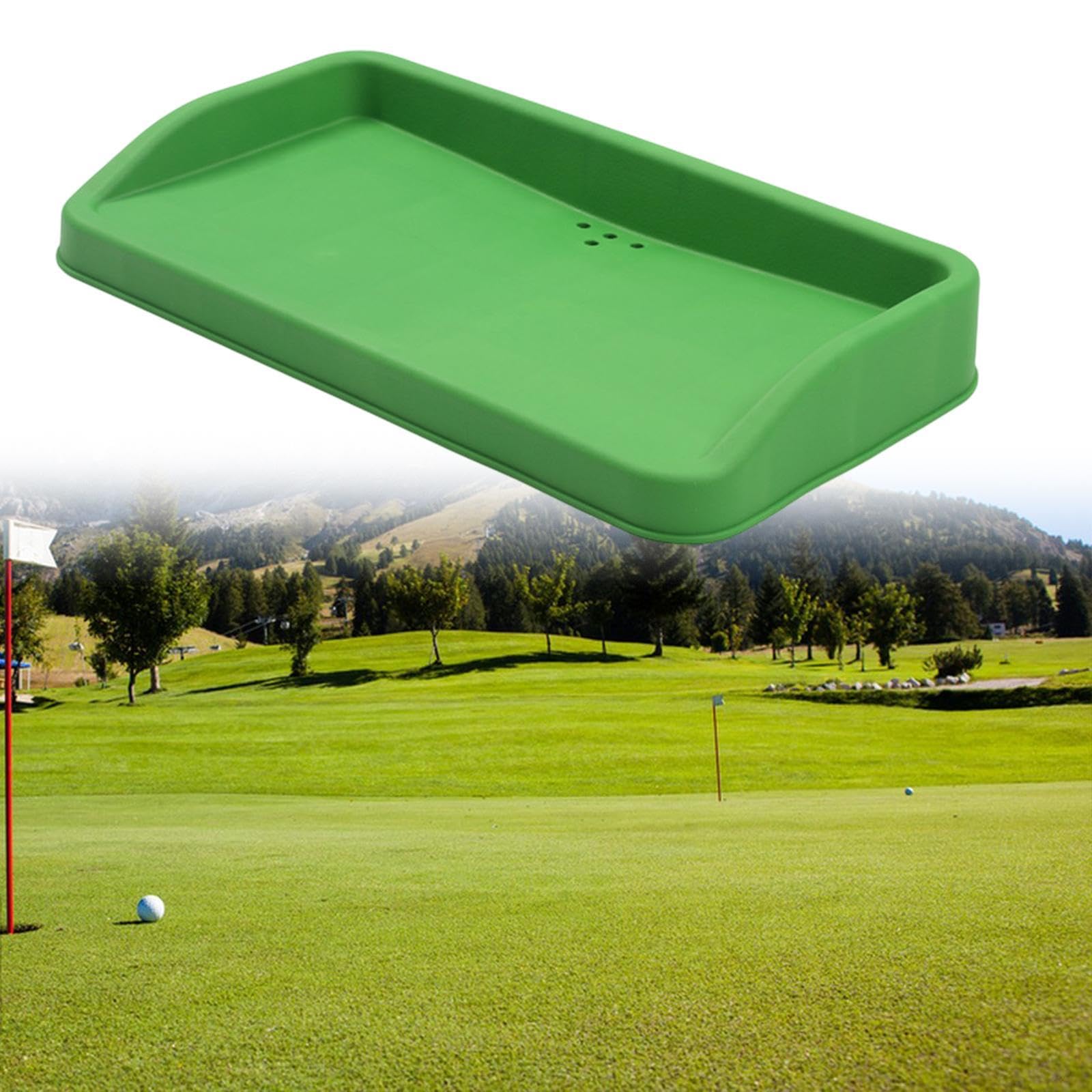 QSTDGVPW Golf Ball Tray, Organizer Golf Ball Storage, Lightweight Golf Ball Case Service Box for Driving Range Outdoor Indoor Home, Green
