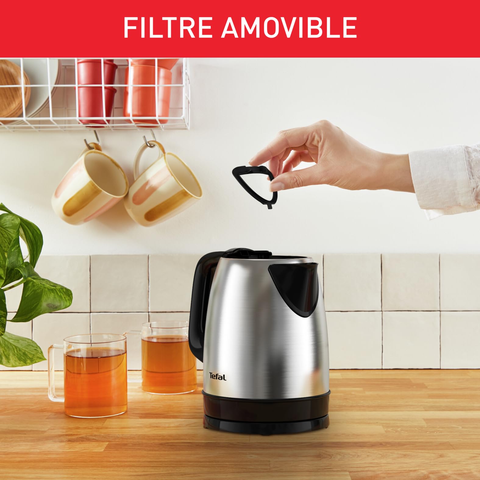 TEFAL Bouilloire Inox 1,7L sans fil KI150D10