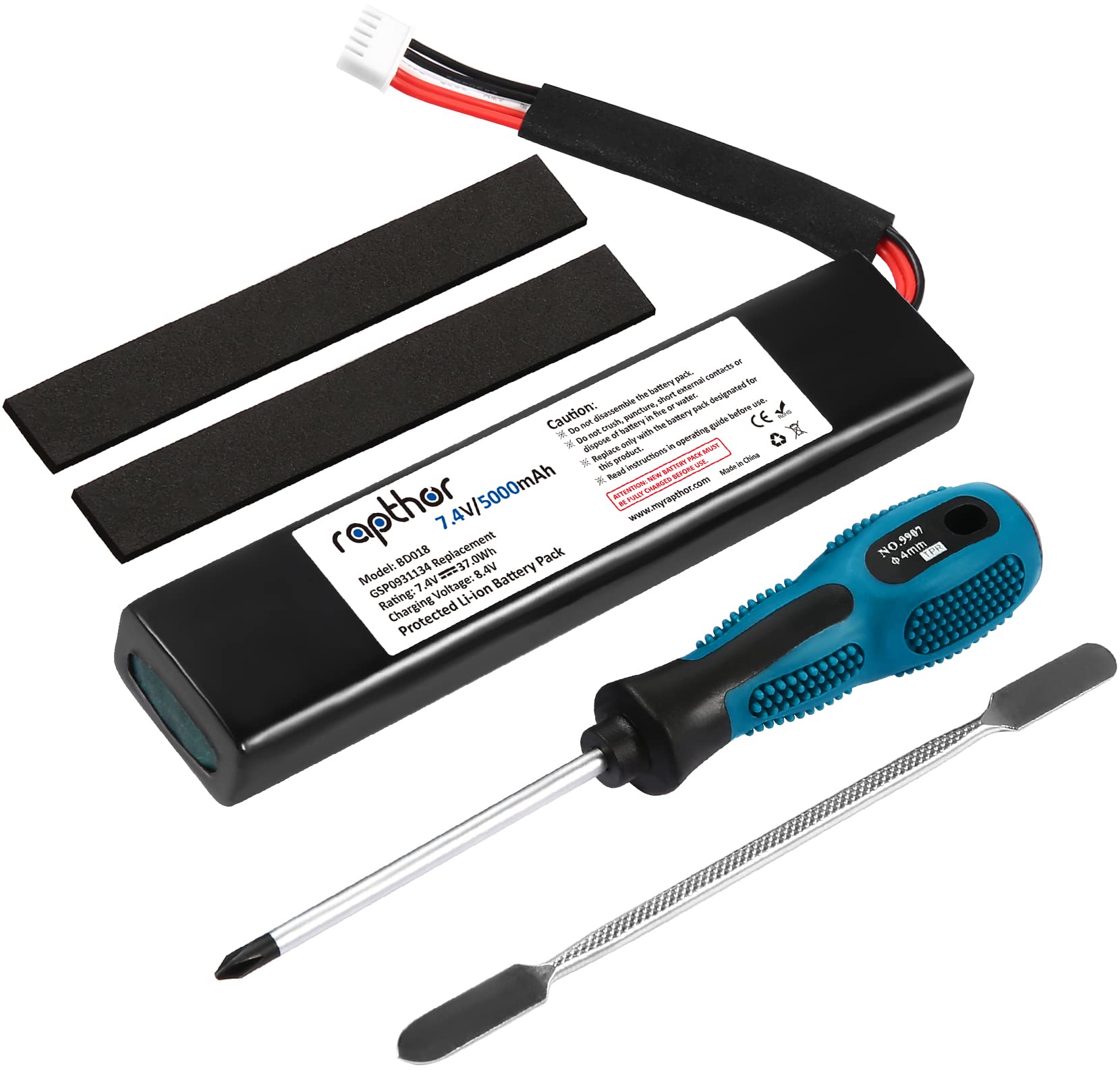 Rapthor 5000mAh batteria di ricambio per JBL Xtreme altoparlante Bluetooth si adatta JBL GSP0931134 ad alta capacità Li-Polymer batteria di ricambio con strumenti fai da te