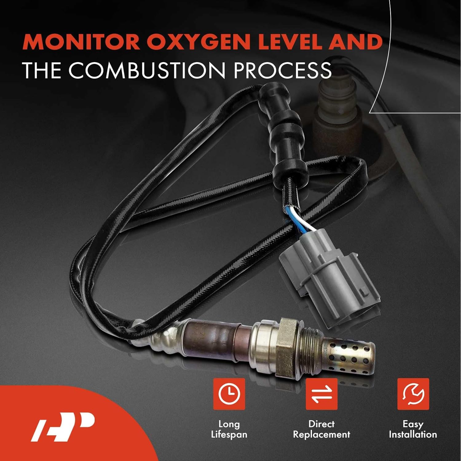 A-Premium O2 Oxygen Sensor Compatible with Acura MDX 2003-2006, RL 2005-2008, TL & Honda Accord 2003-2007, Ridgeline, Odyssey, Pilot, Downstream Front and Rear, 2-PC Set, Replace# 36531-P8D-J21