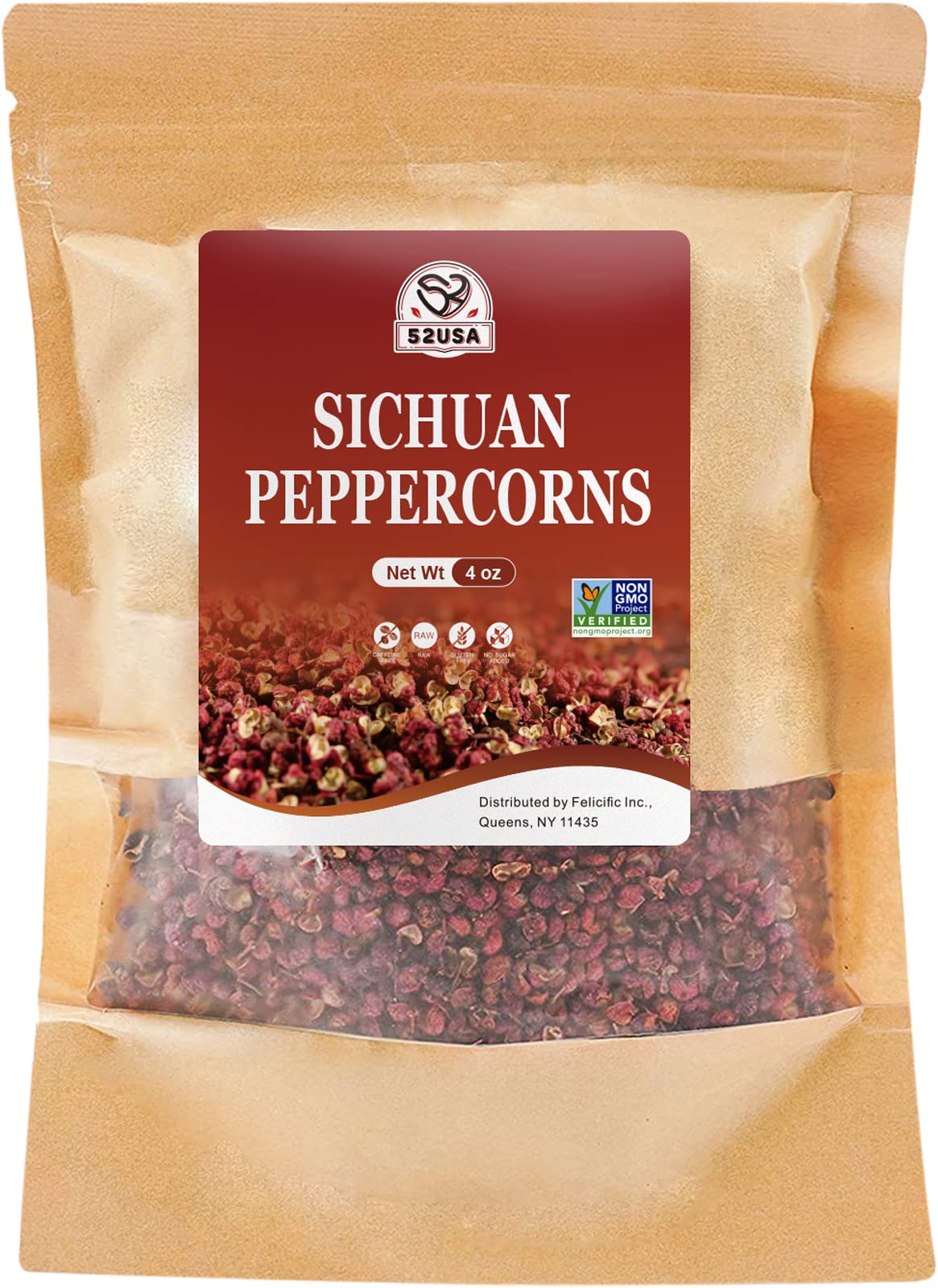 Buy 52USA Szechuan Peppercorns(4OZ), Sichuan Red Peppercorns, Tingly