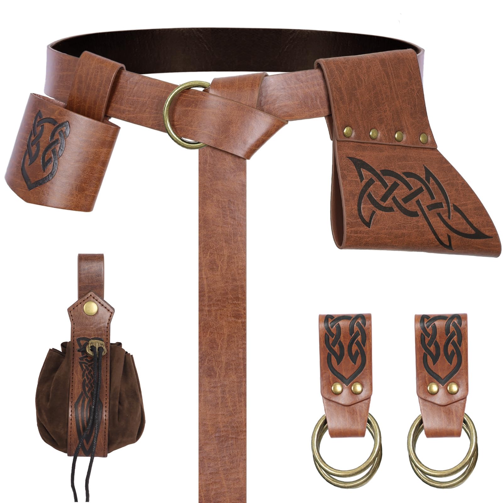Medieval Renaissance Sword Belt Set - Pirate Costume Accessories