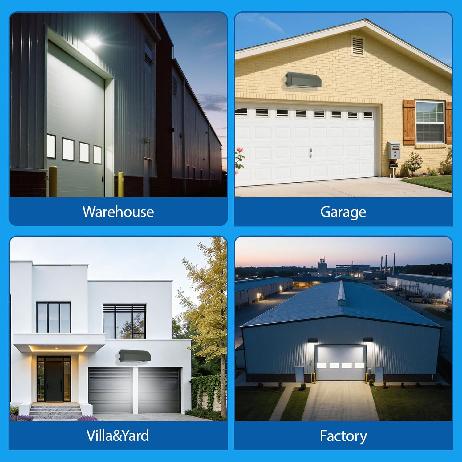 60W LED Wall Pack Light, with Dusk to Dawn with Photocell, 7200LM 5000K Daylight, 100-277 Vac Full Cutoff Wall Pack Great for Commercial Spots, Industrial, Courtyard, Garden, Warehouse, Garage