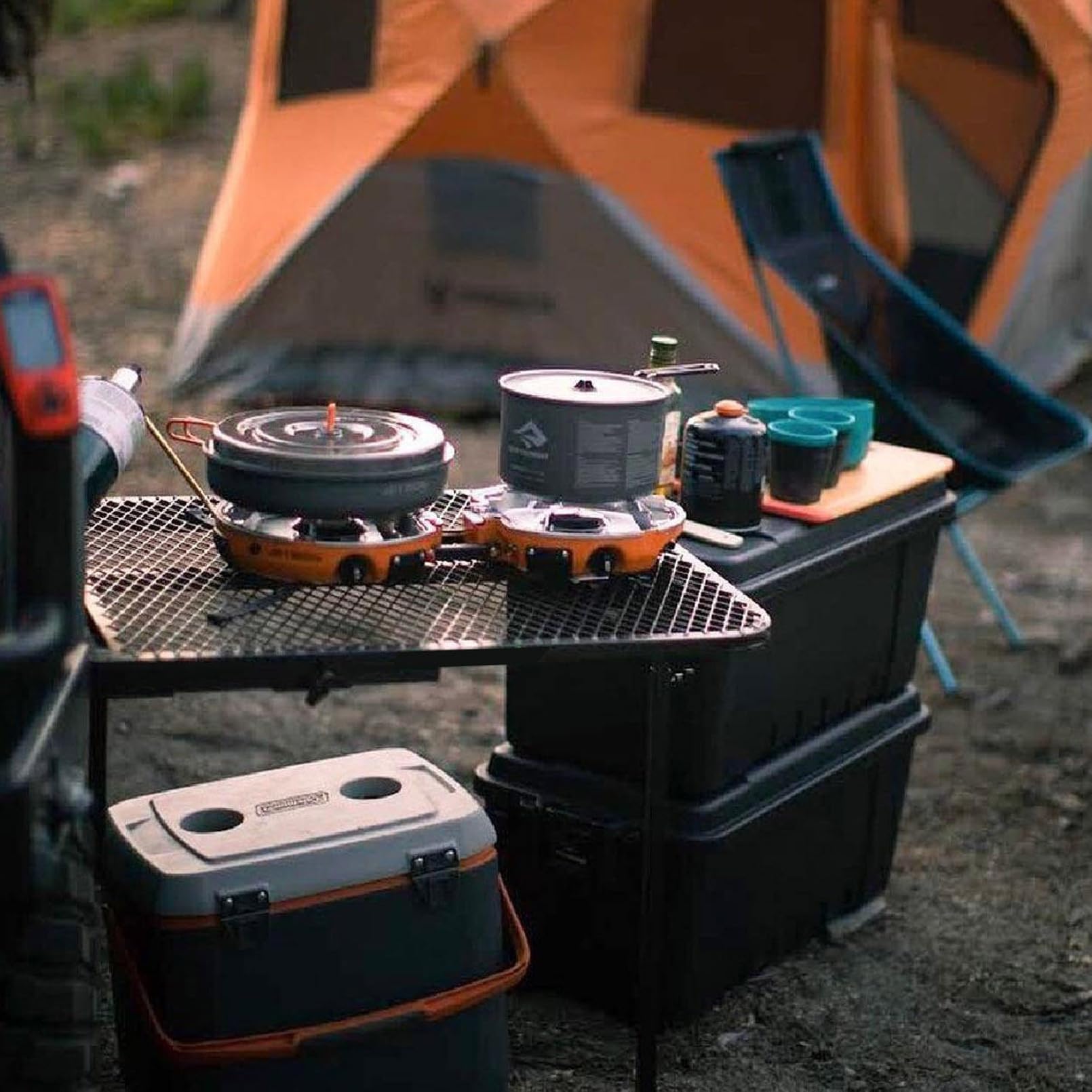 Amazon.co.jp: 収納袋付きポータブルキャンプテーブル、RV SUVトラック