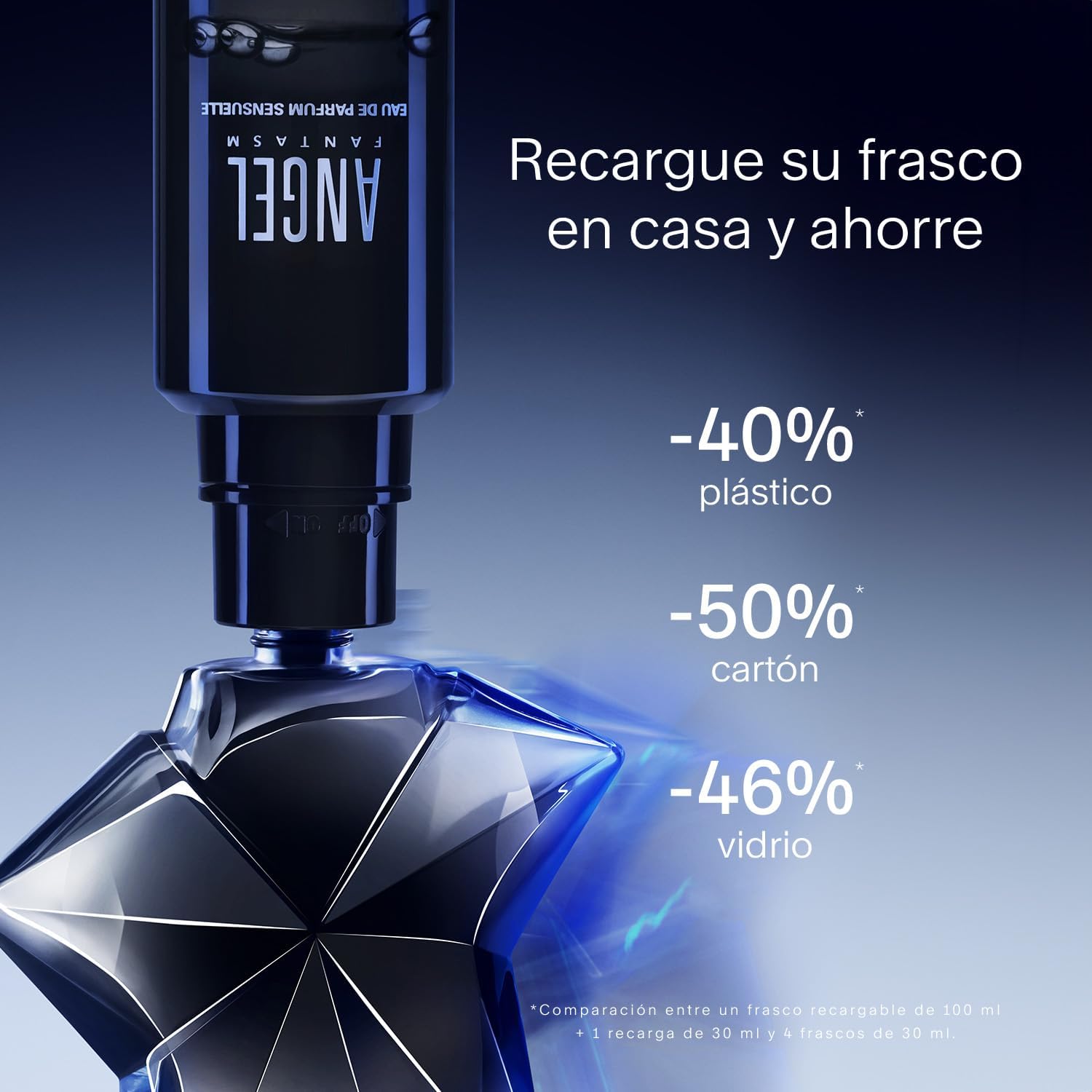 MUGLER Angel Fantasm, Eau de Parfum, Perfume de Mujer, Fragancia Gourmand Afrutada con Notas Ambarinas, Vivaz y Sensual, Recargable